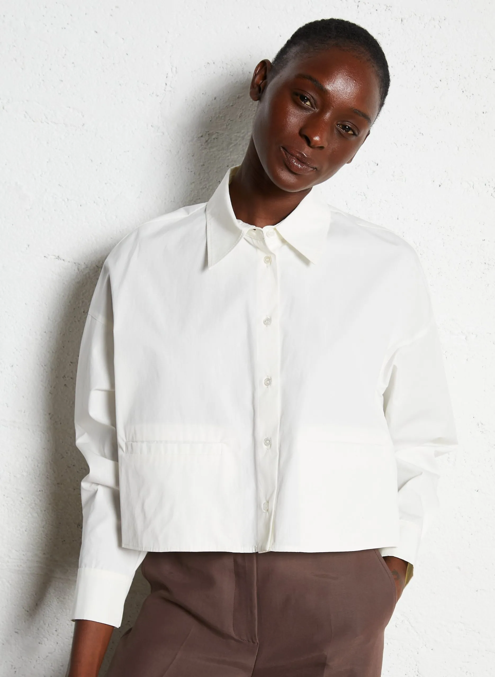 Colonel - Einfarbiges Hemd Weiss SVAGO