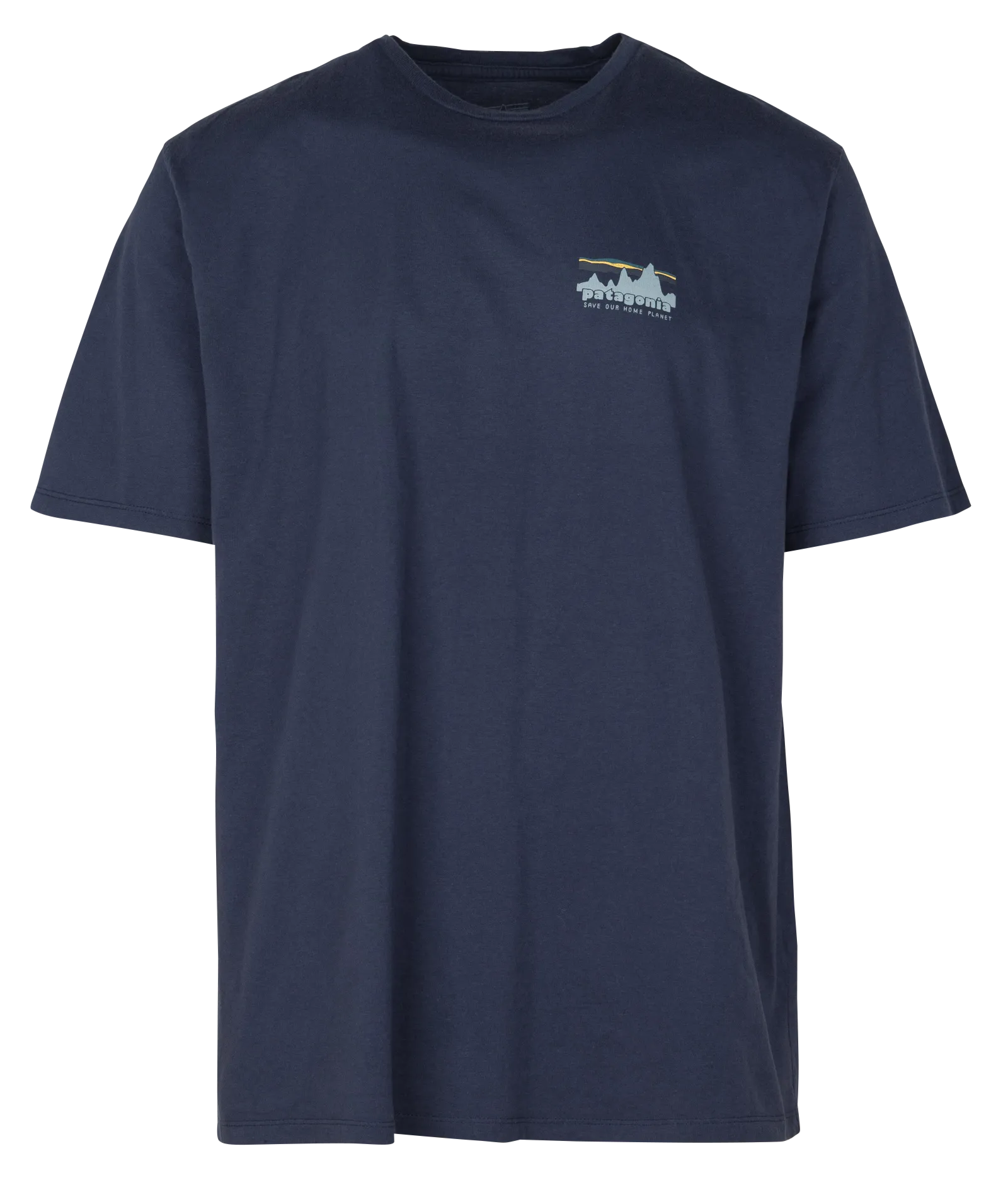 Gerade geschnittenes T-Shirt aus Bio-Baumwolle Blau