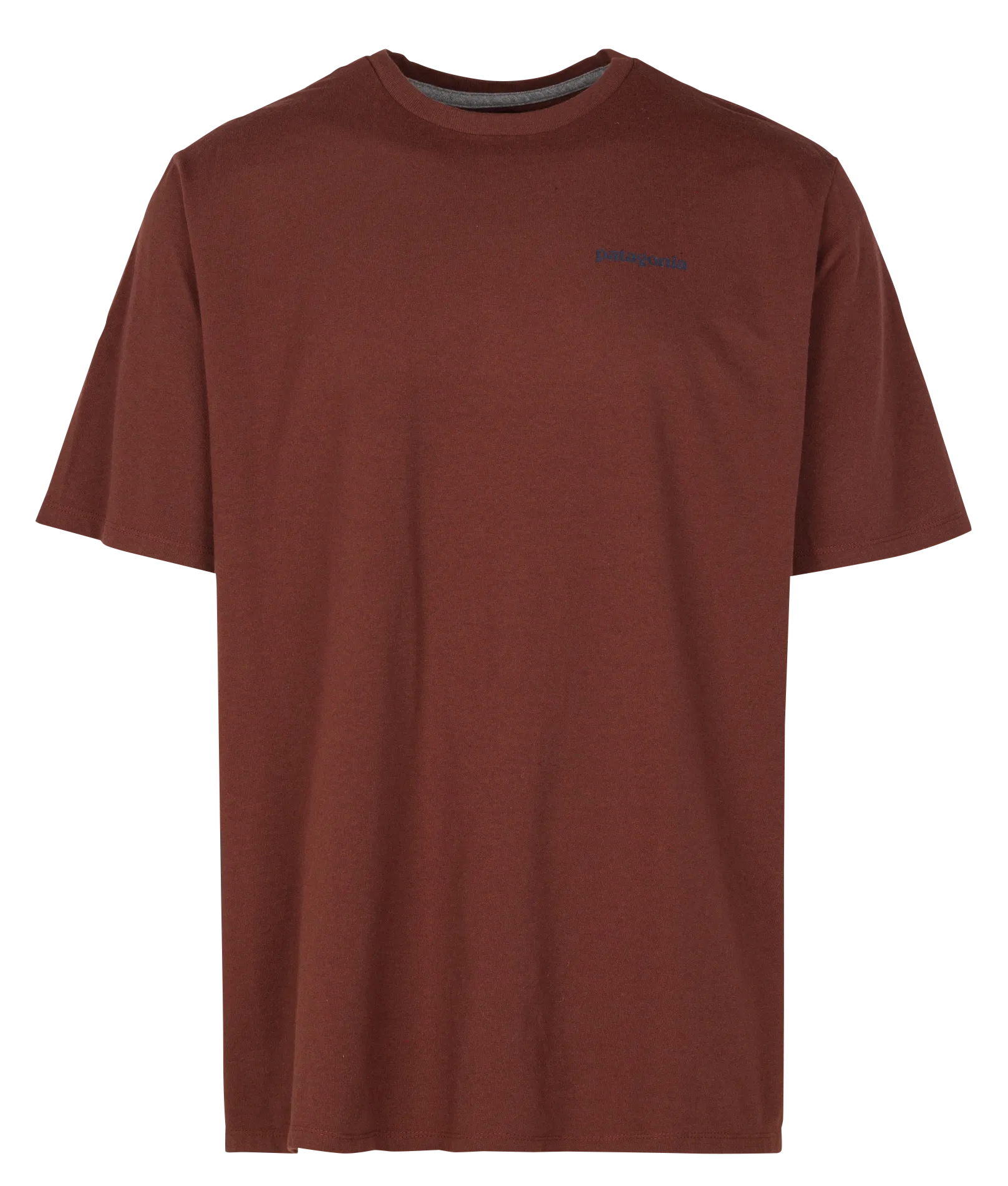 Gerader T-Shirt aus recycelter Baumwollmischung Braun