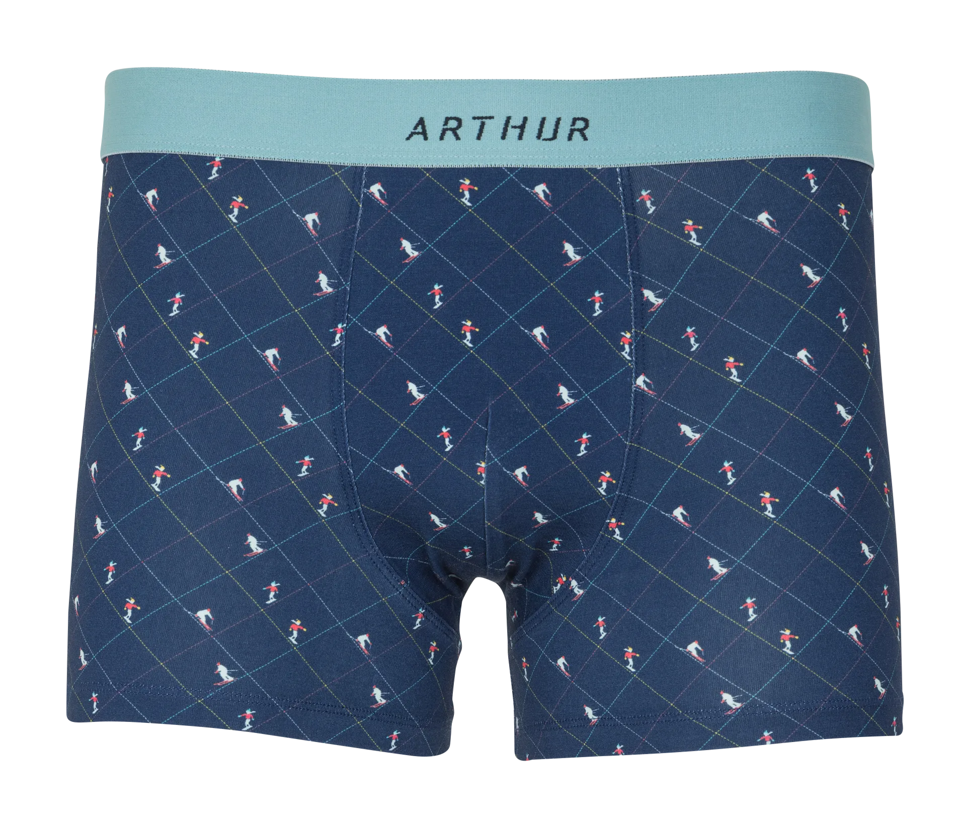 Bedruckte Boxershorts aus Baumwoll-Mix Blau