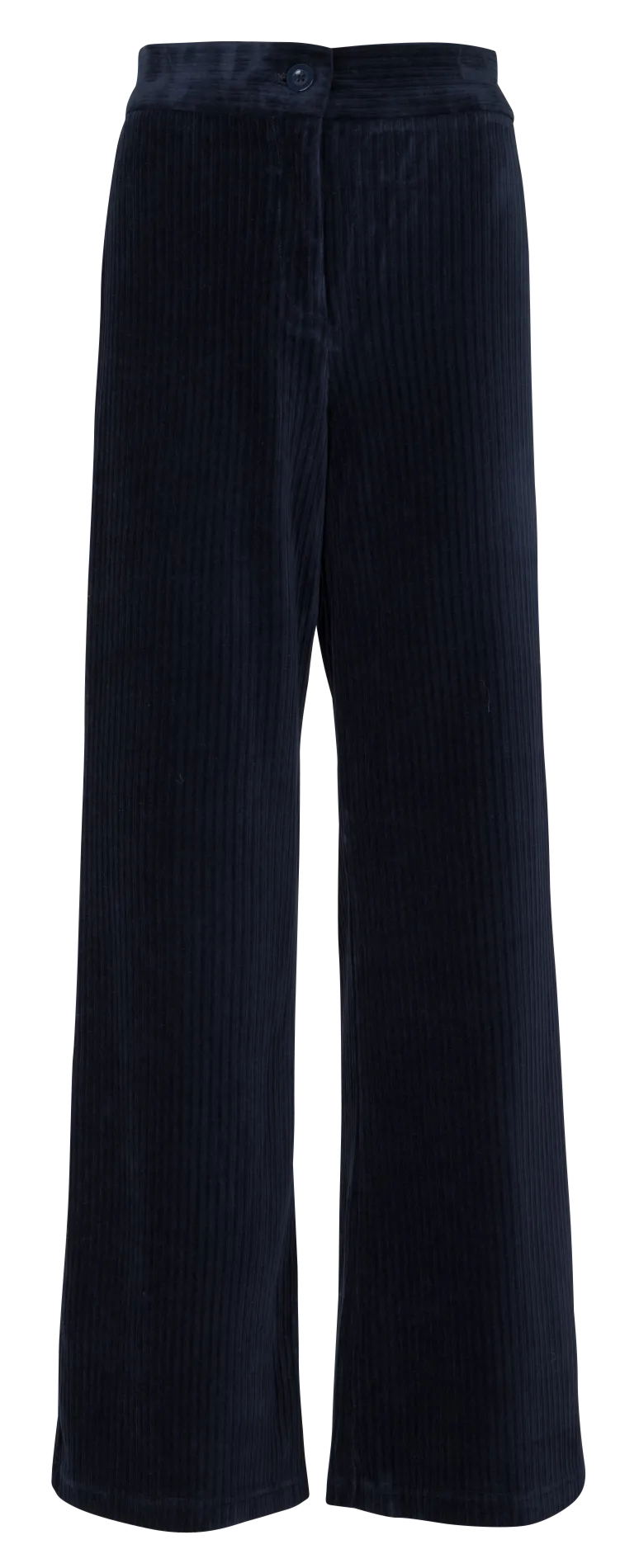 Gerade geschnittene Hose aus Baumwollmischung Blau