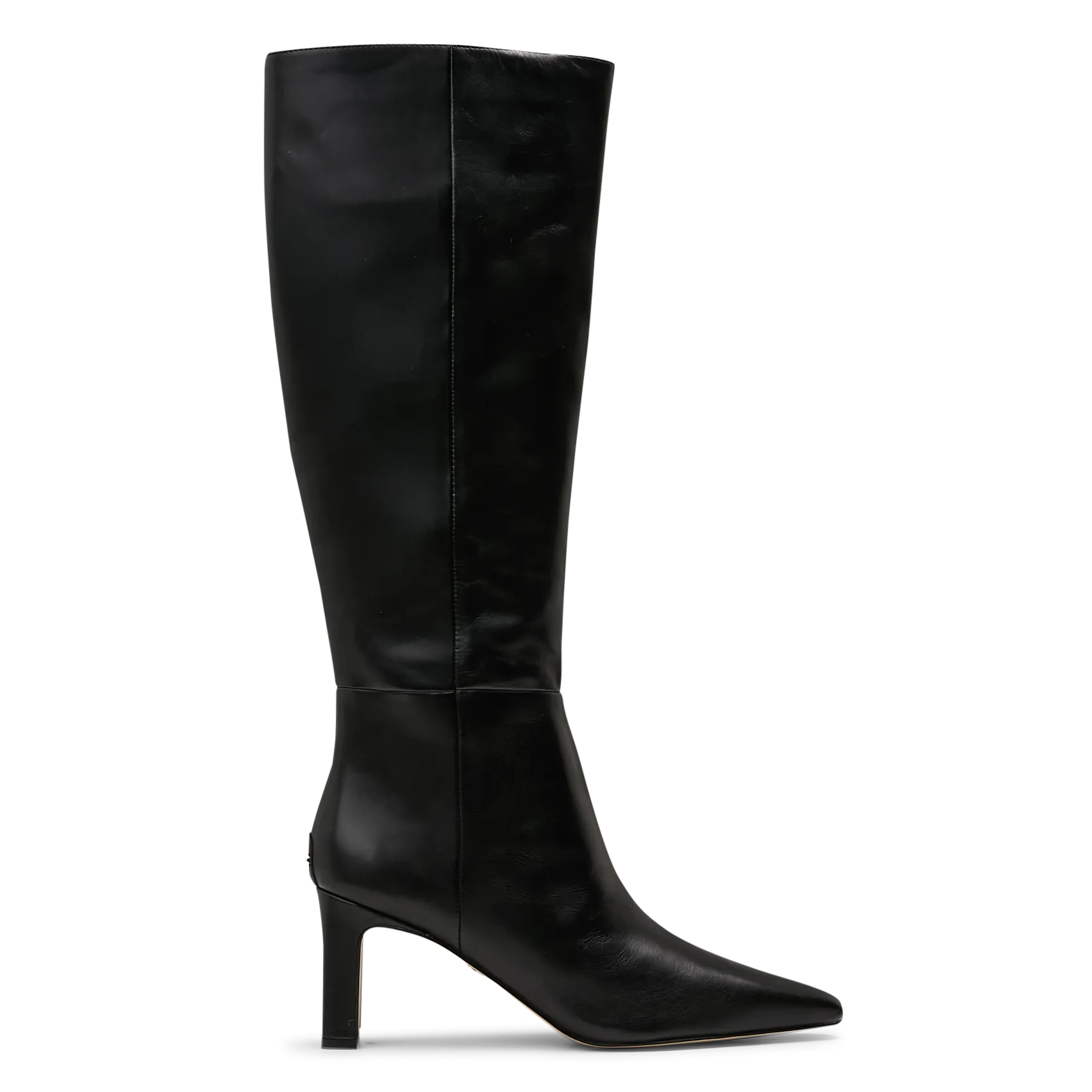Stiefel aus Leder-Mix Schwarz SYLVIA