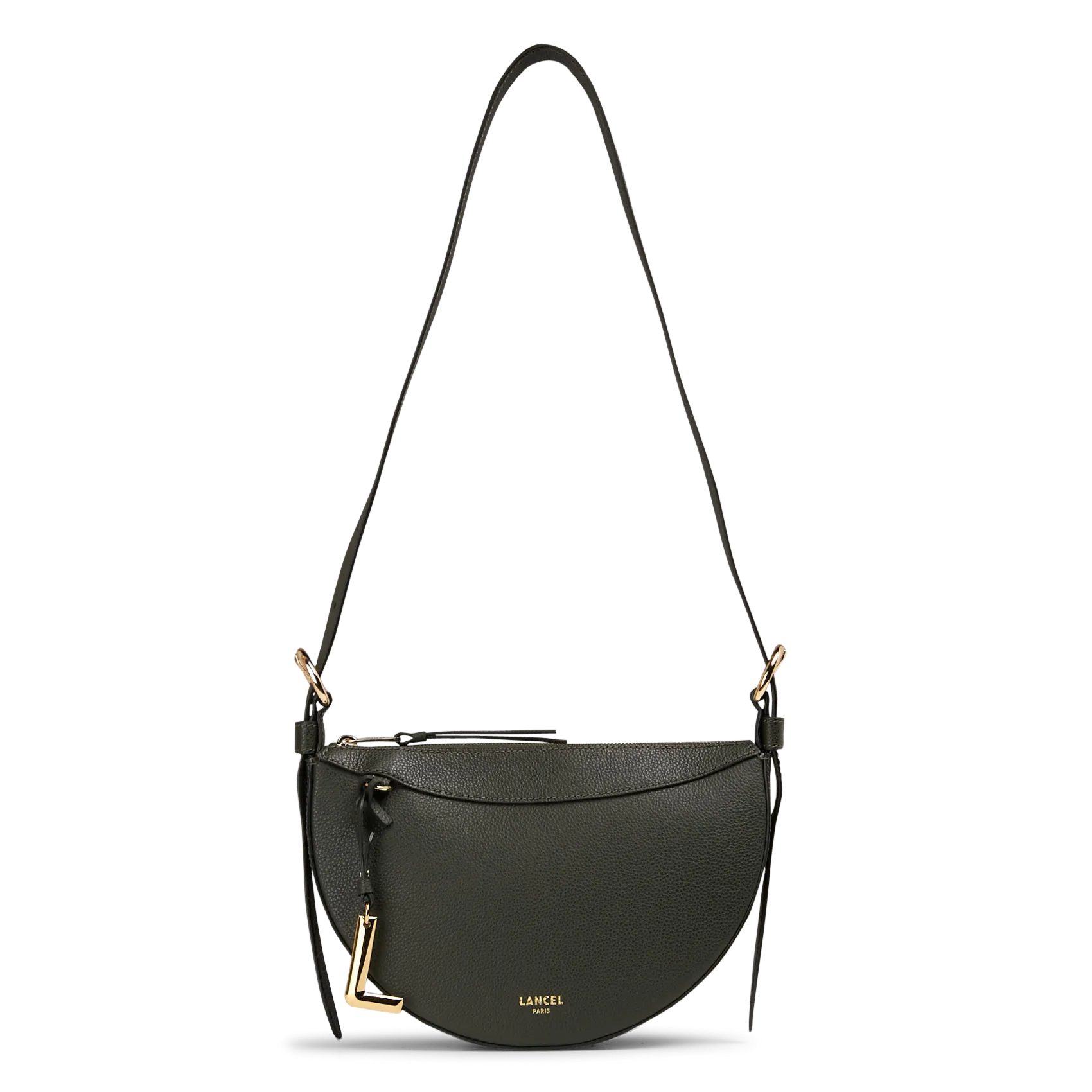 Halbmond-Ledertasche Grun FAUBOURG
