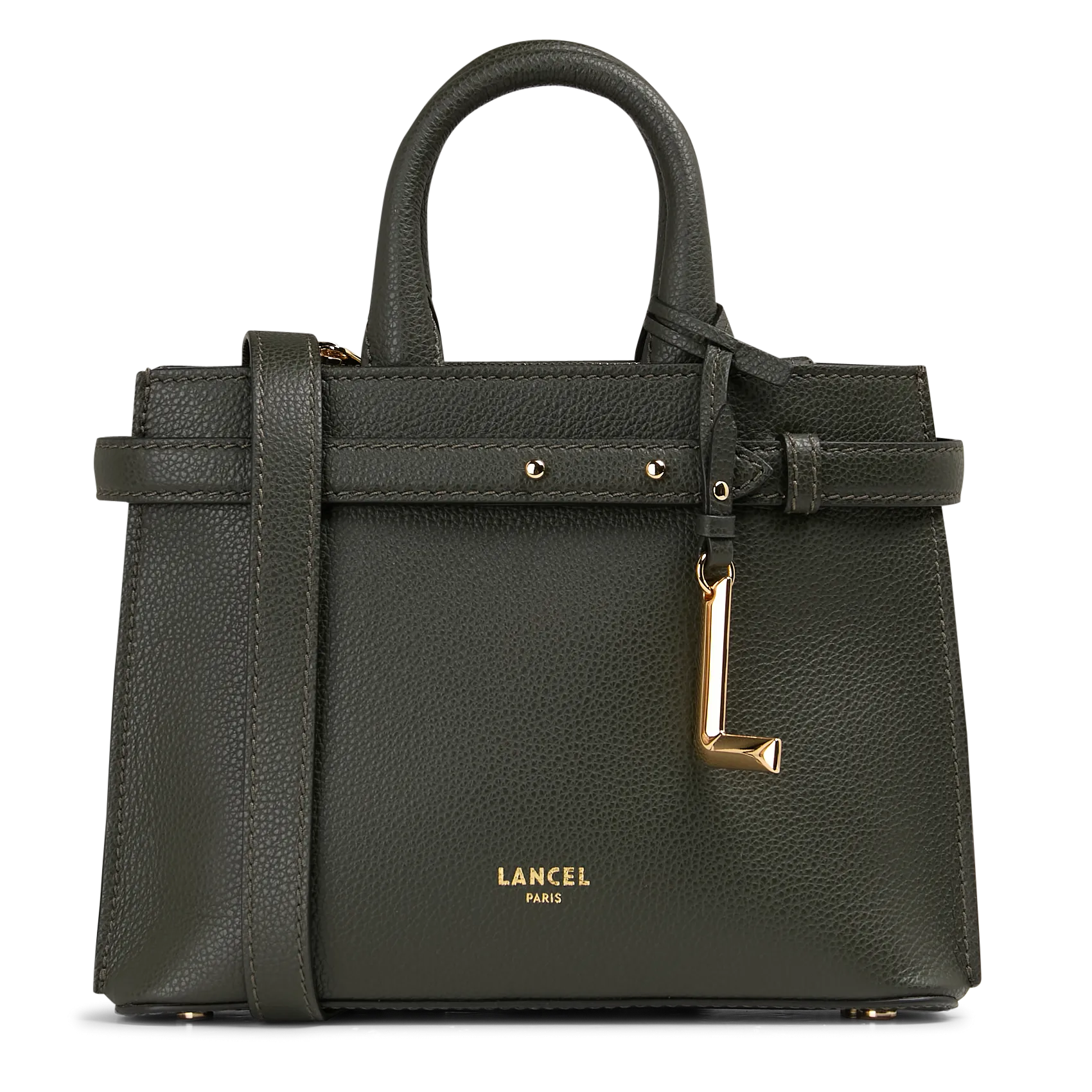 Brieftasche aus Leder Grun FAUBOURG S