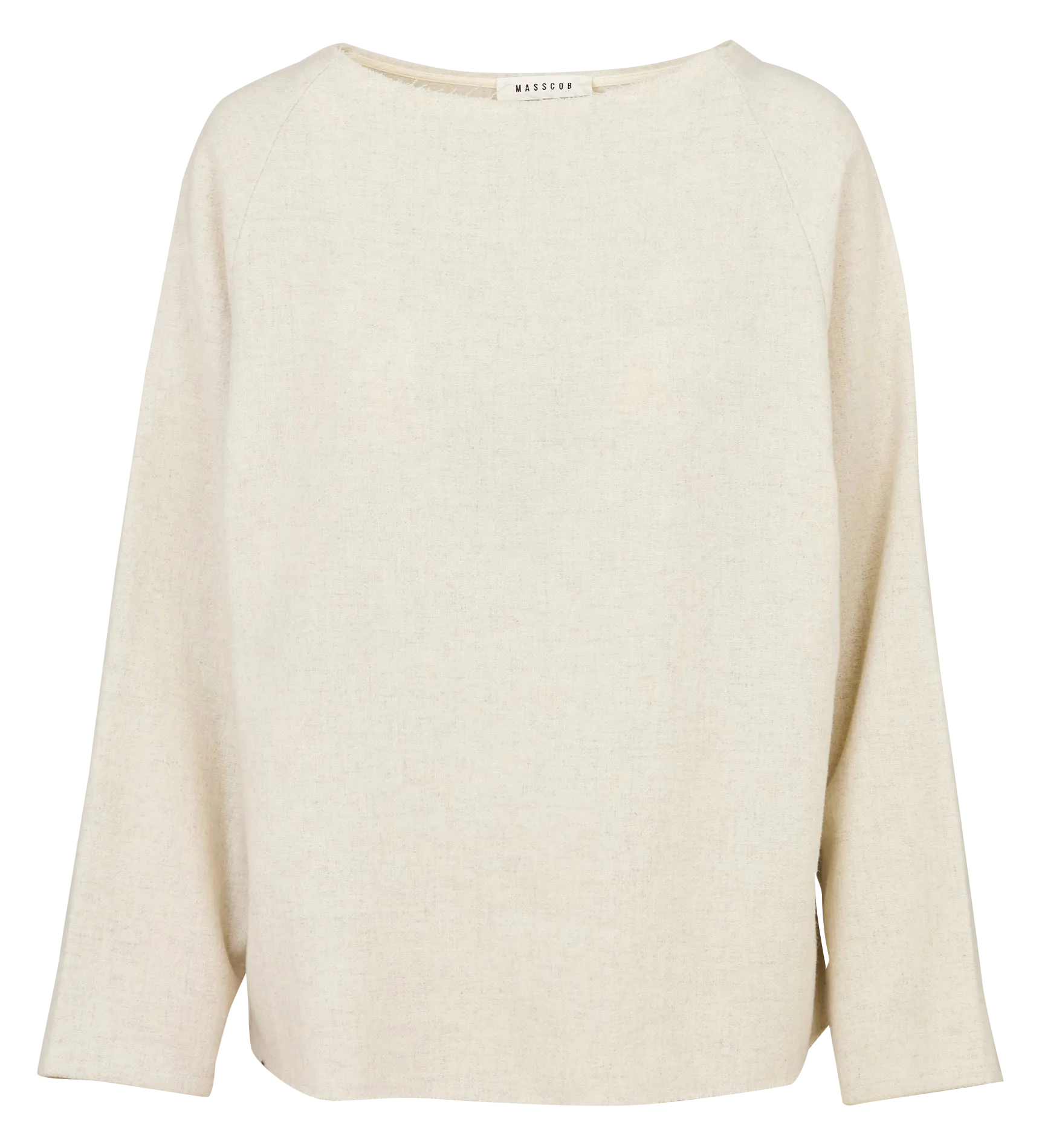 Gerader Wollmischungs-Top mit Rundhalsausschnitt Silber MARIEL