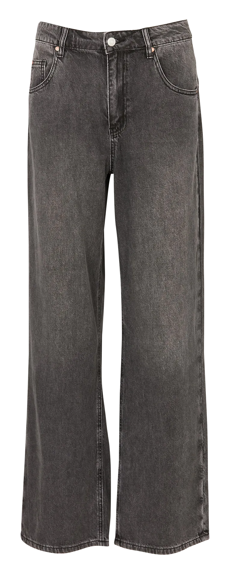 Farbige Straight Cut Jeans mit 5 Taschen Schwarz THE JAMES TOKYO