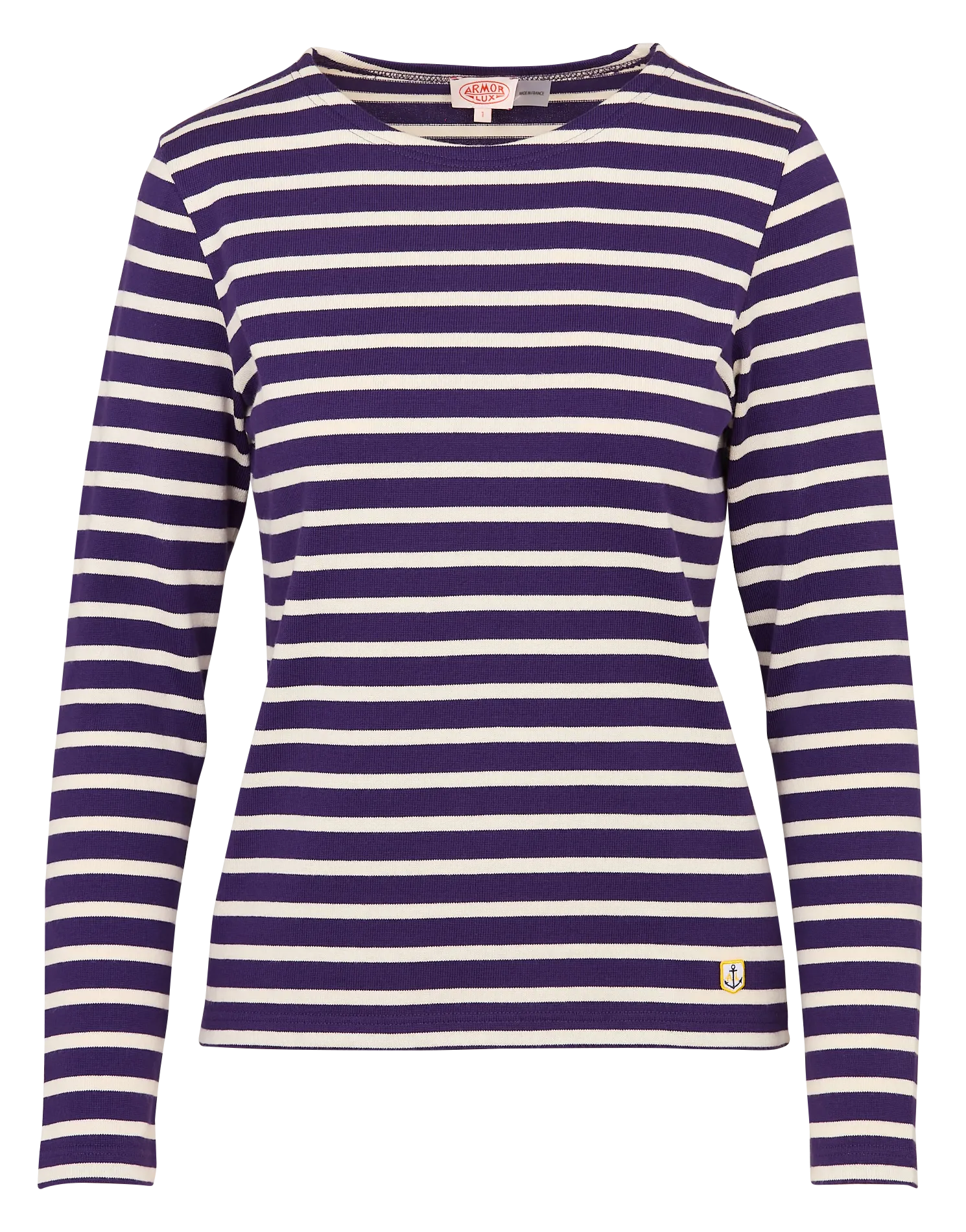 Gestreiftes Baumwoll-T-Shirt Blau HERITAGE