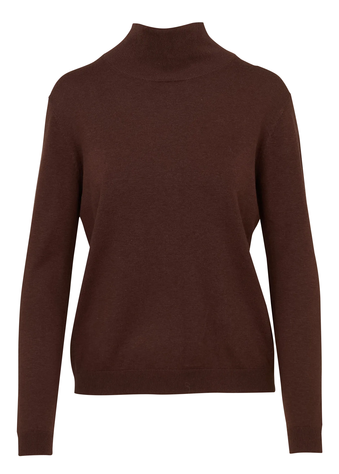 Gerade geschnittener Pullover mit Stehkragen Braun KIKU