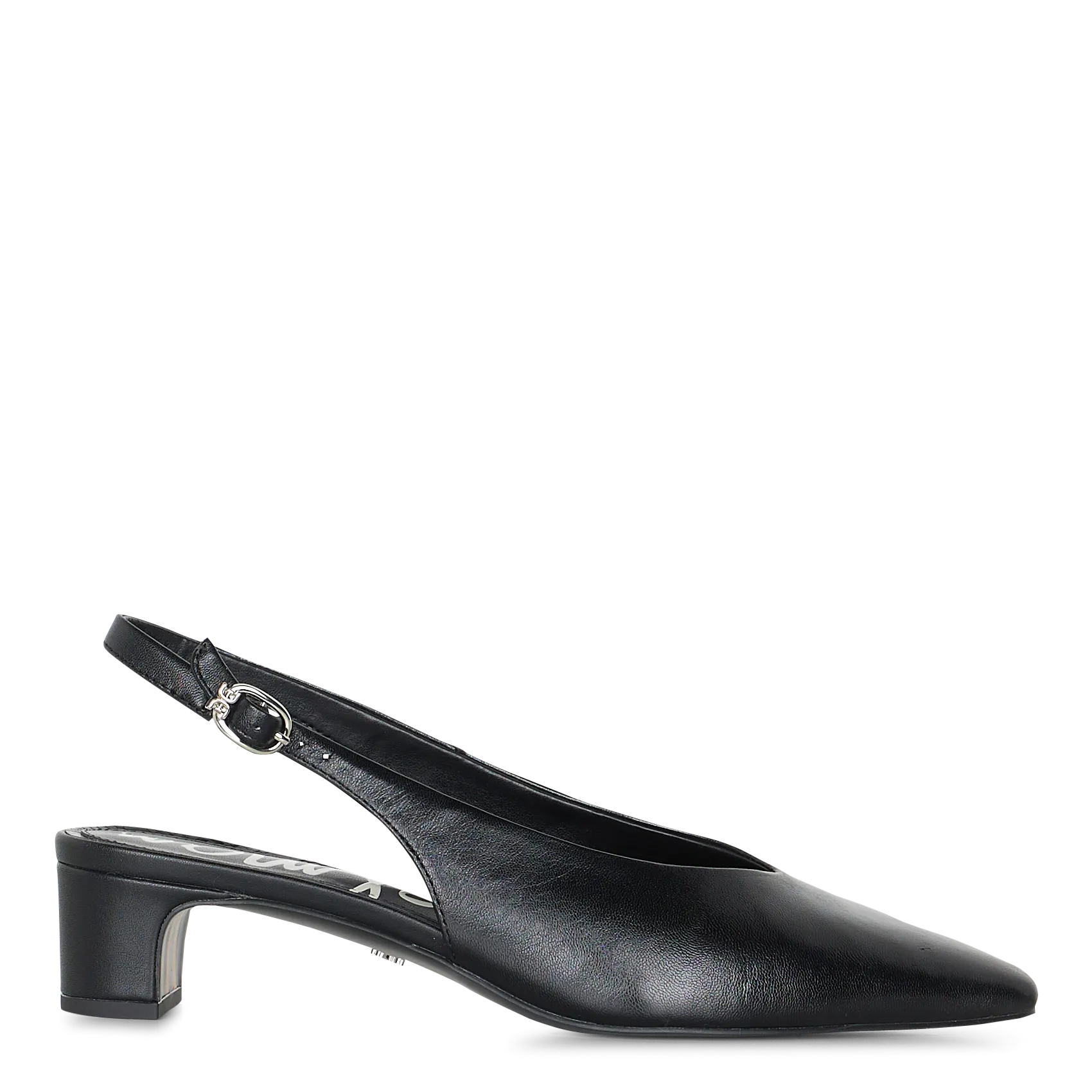 Slingback-Pumps aus Leder Schwarz RONNIE
