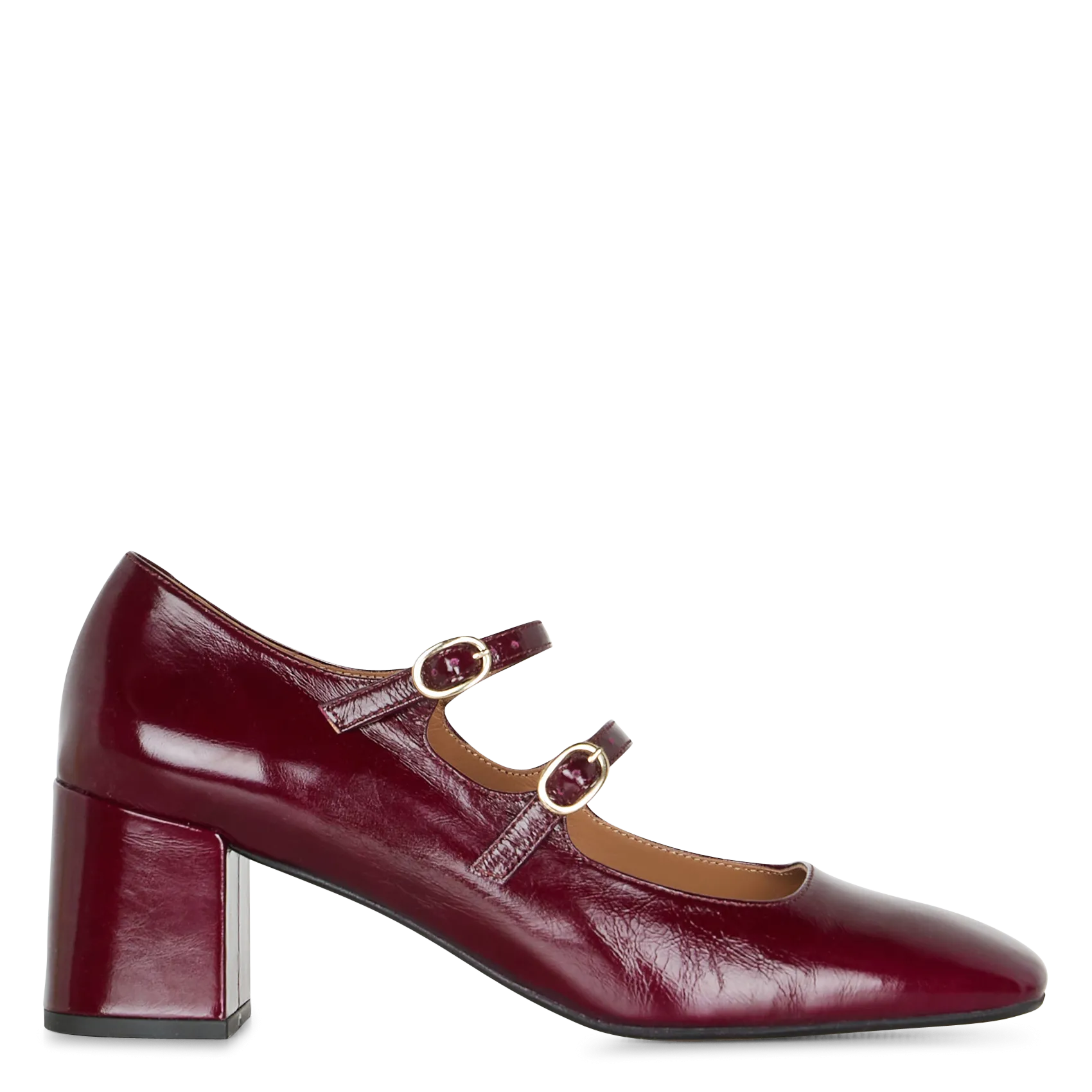 Riemchenschuhe aus Lackleder Rot IRVING