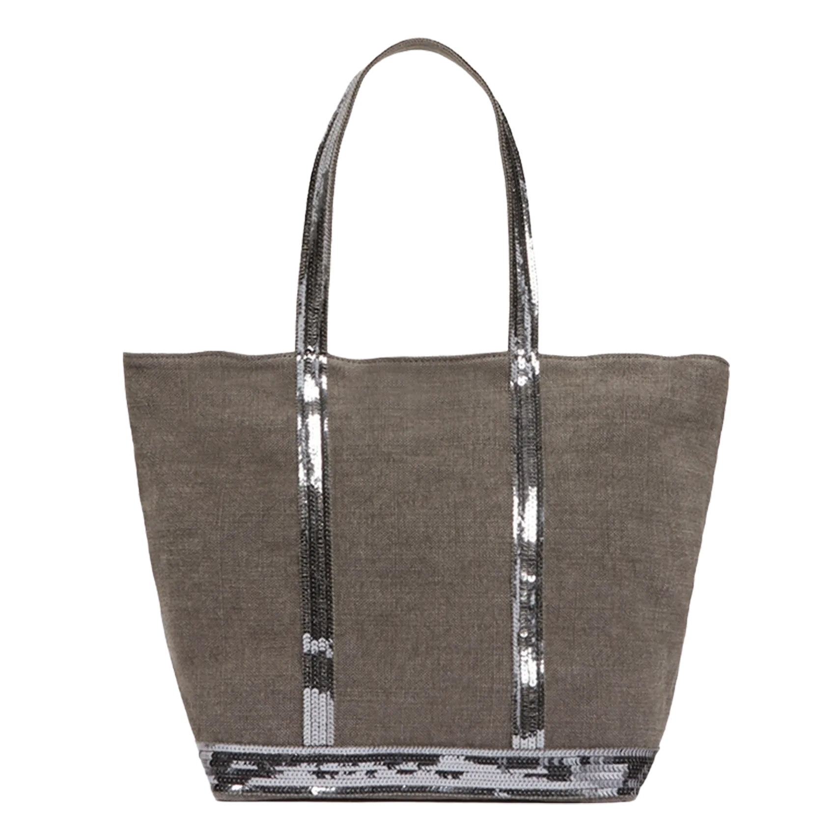 Shopper aus Leinen Grau CABAS M