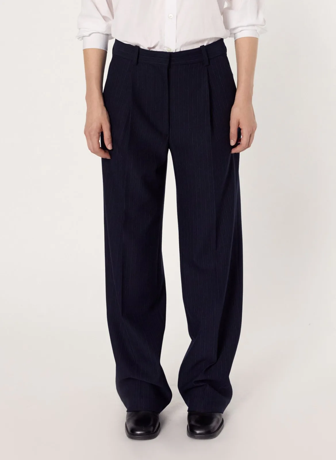 Gerade geschnittene Hose mit Streifen Blau CHARLENE