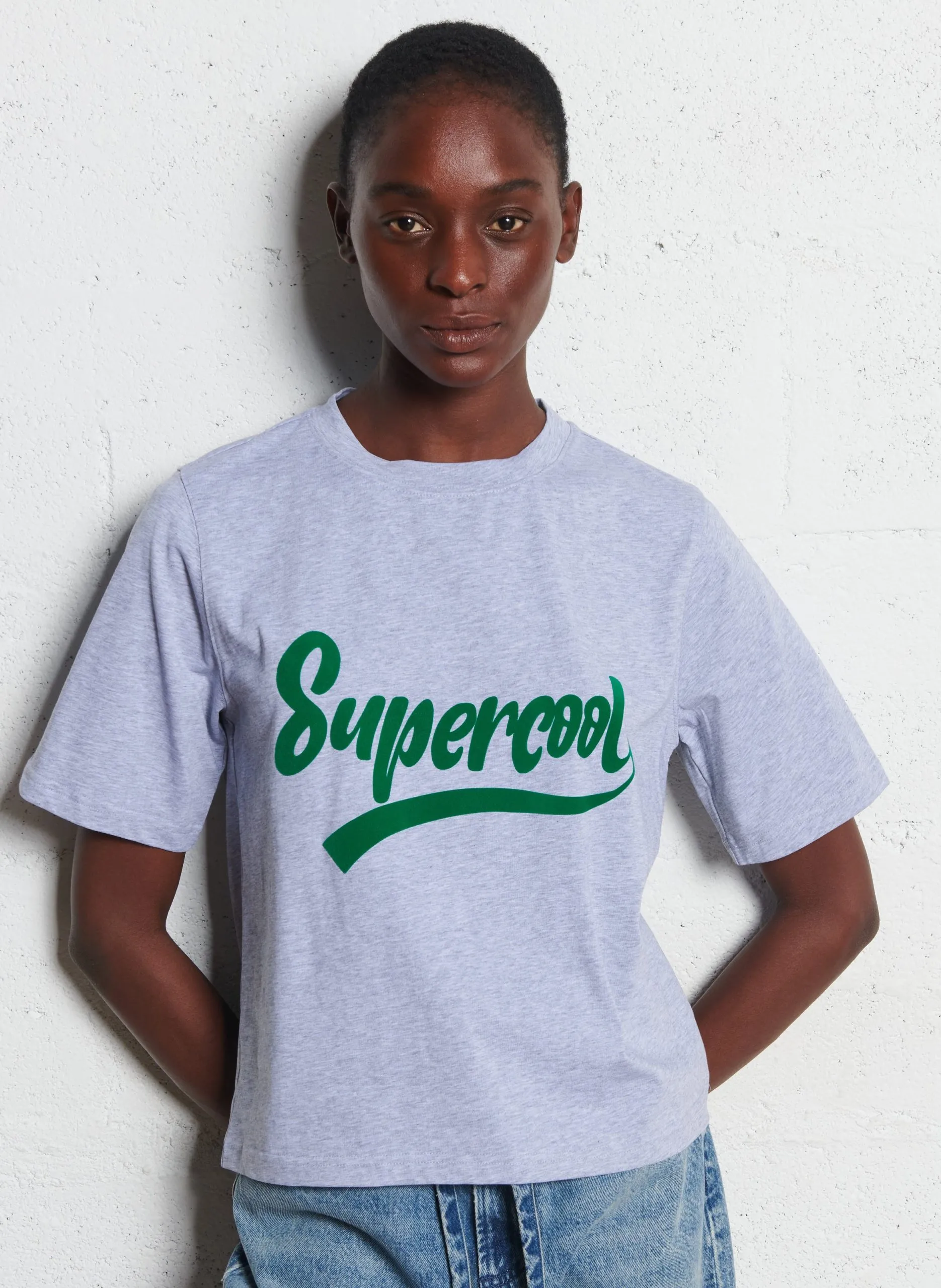 Baumwoll-Pullover mit Rundhalsausschnitt Grau TROPCOOL