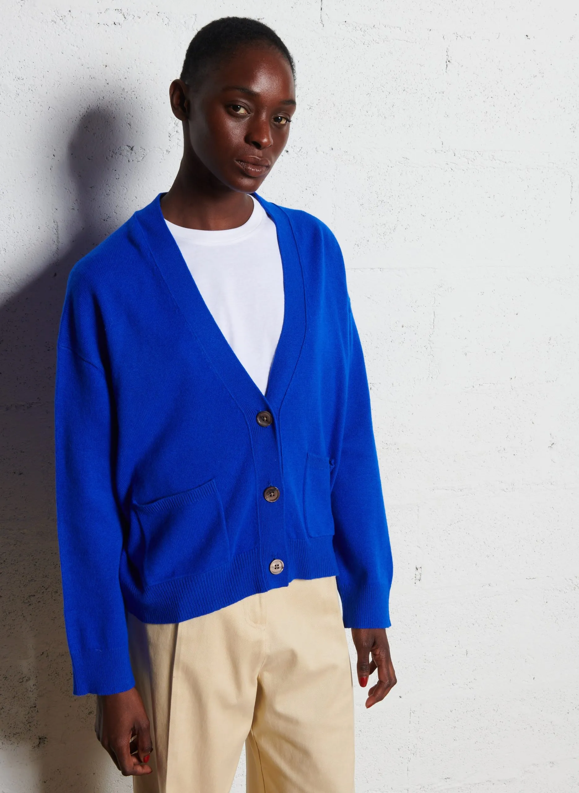 Jacke - im Oversize-Schnitt, Woll-Mix Blau GAKKIN