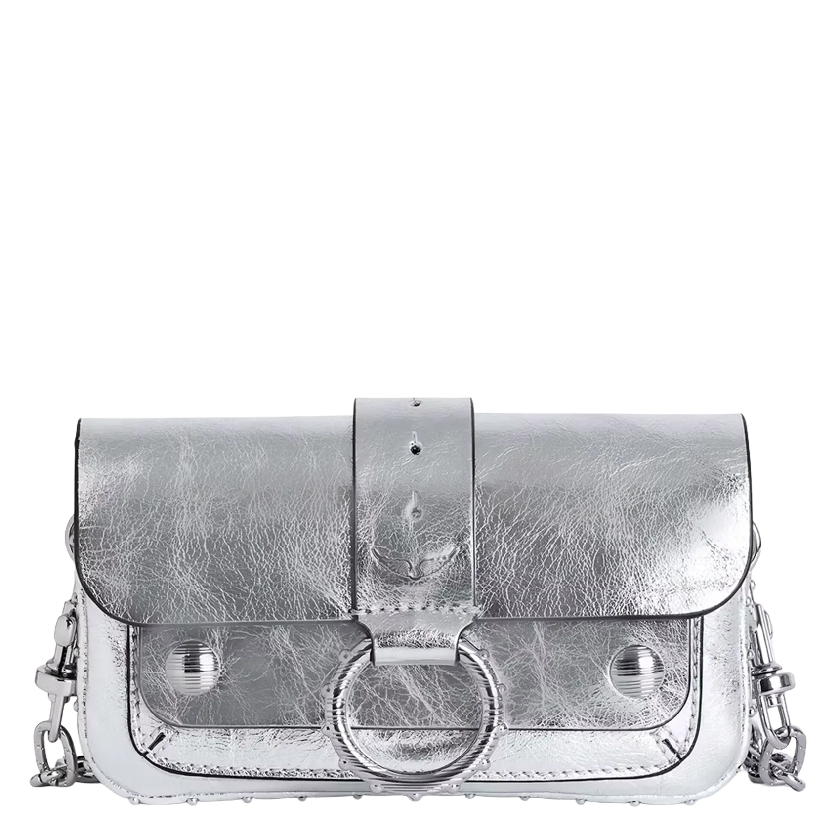 Umhängetasche aus Leder Blau KATE