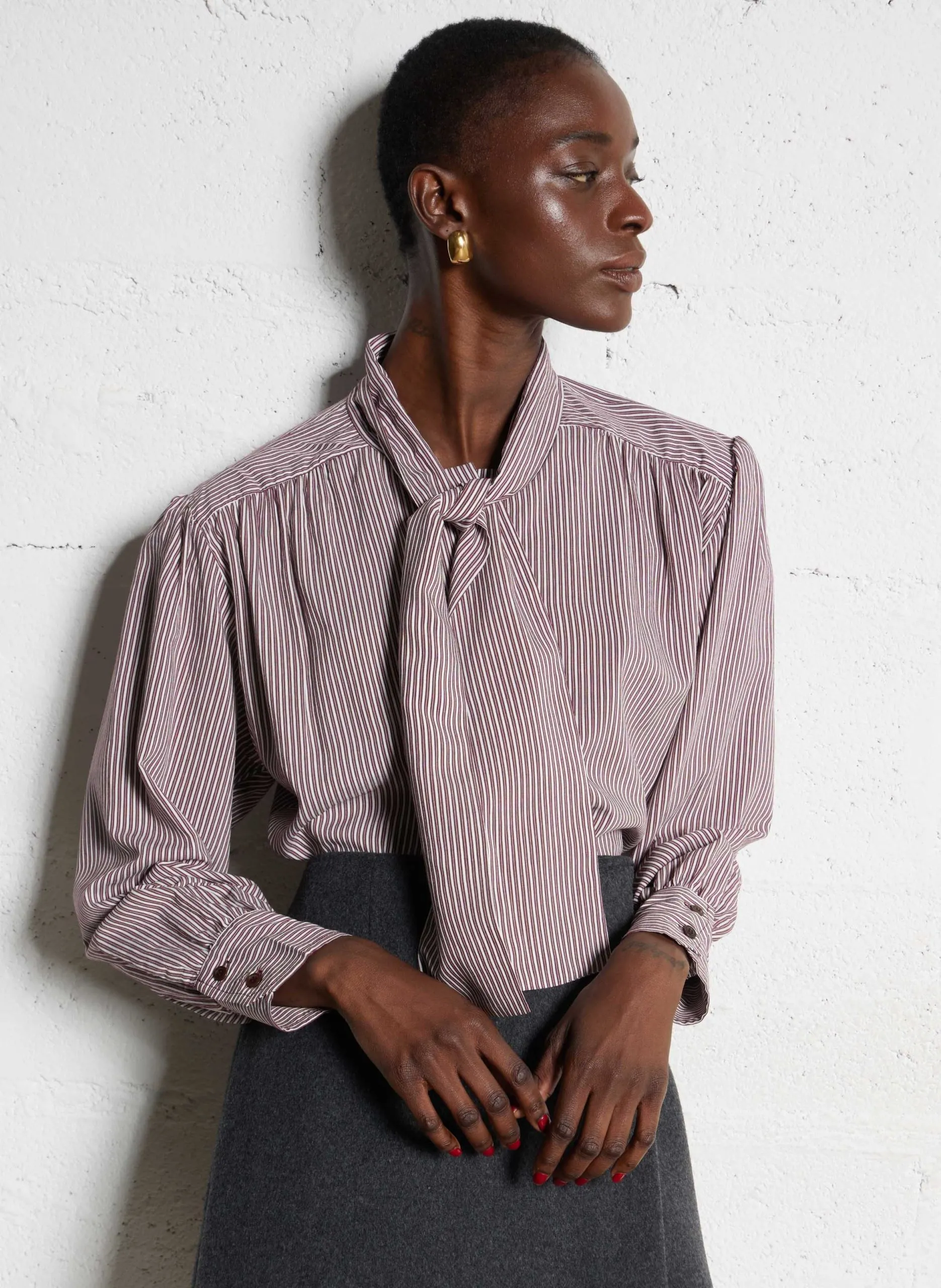 Gerade geschnittenes, gestreiftes Hemd Mehrfarbig GILOT