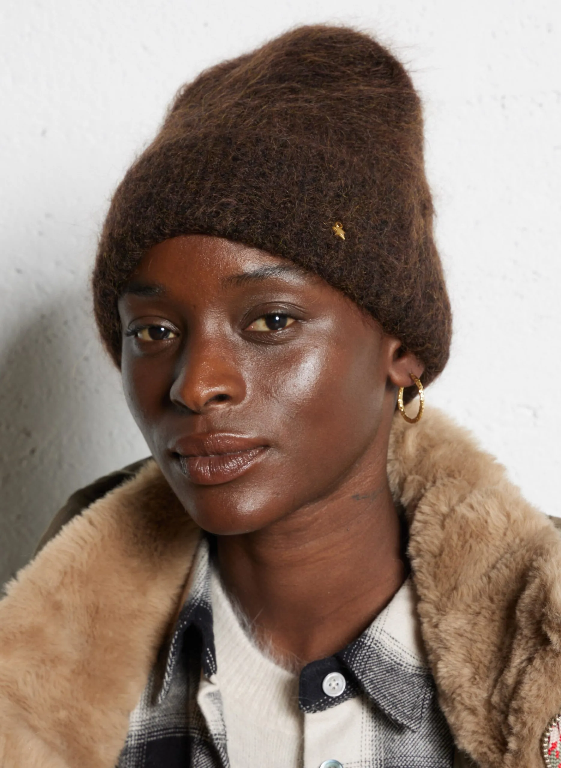 Mütze aus Woll-Mix Braun ALAN