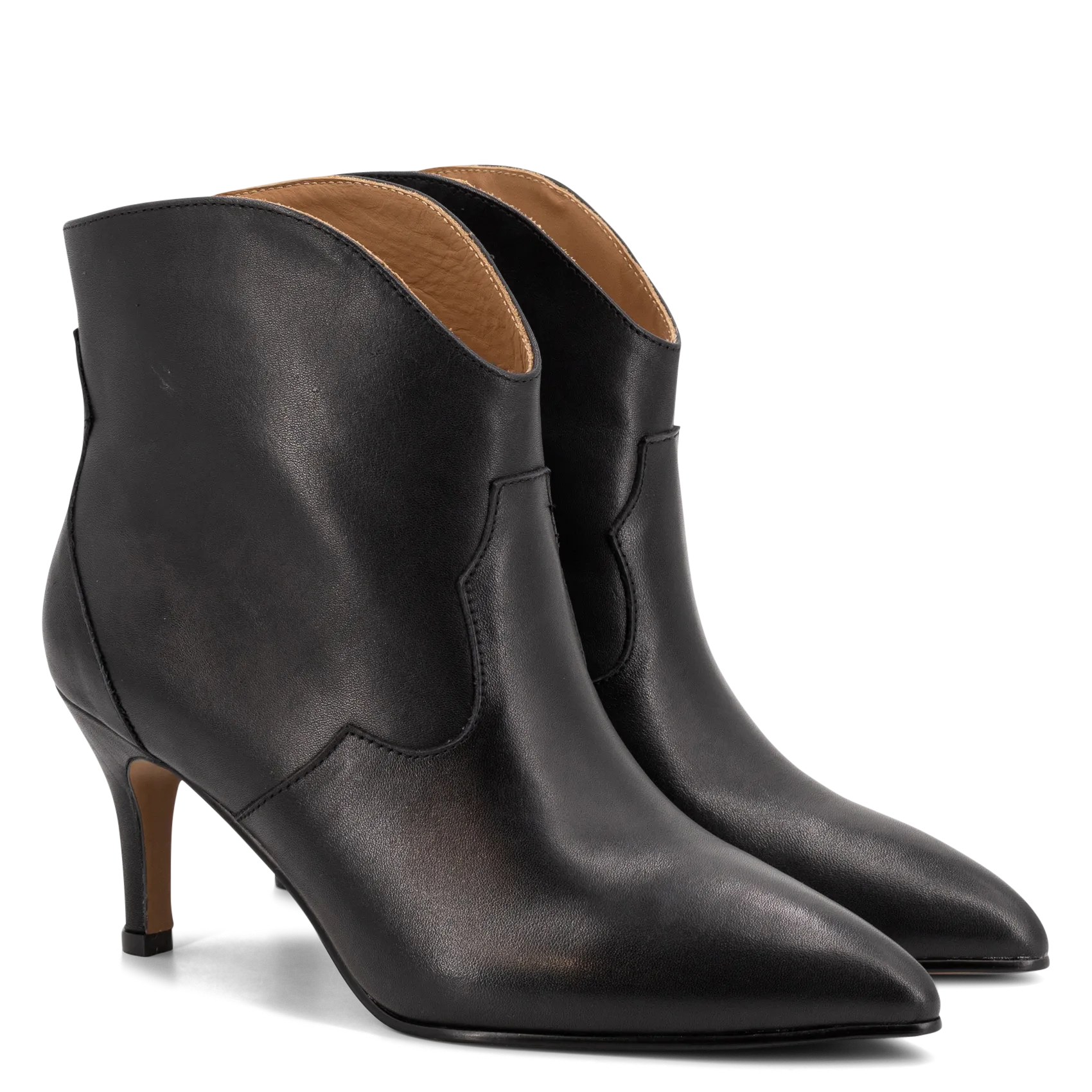 - 100% Leder, - abgerundet, - Reißverschluss innen, - Absatzhöhe: 9 cm. Schwarz SELENE