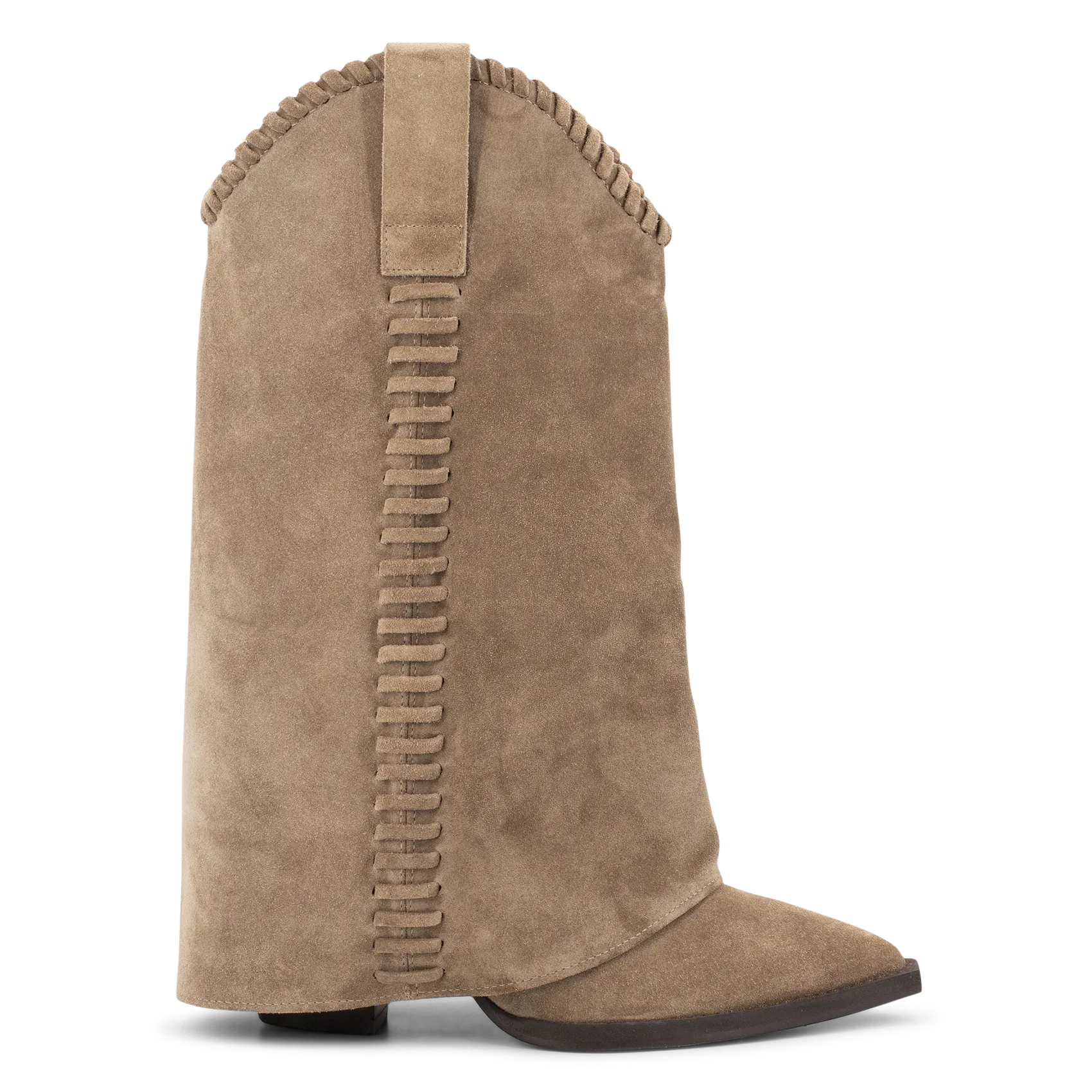 Wildleder-Stiefel mit Absätzen Braun BLONDIE