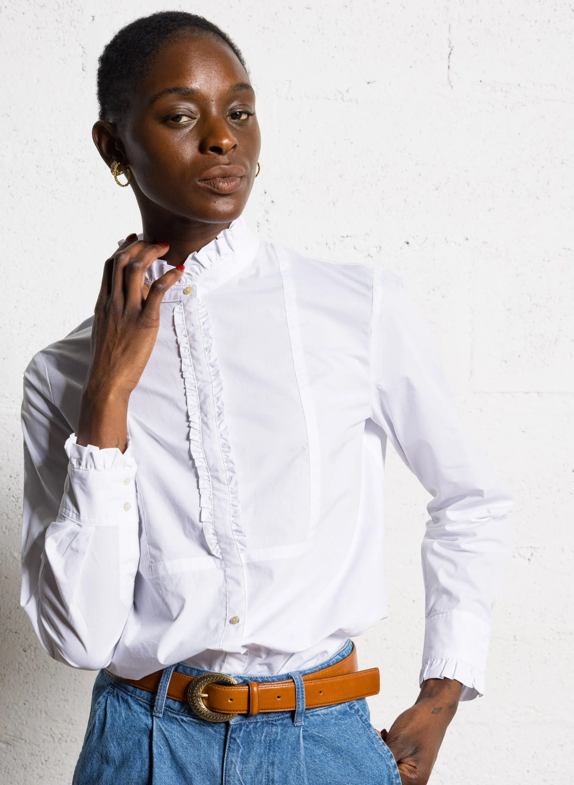 Haremshose Jumpsuit Weiss