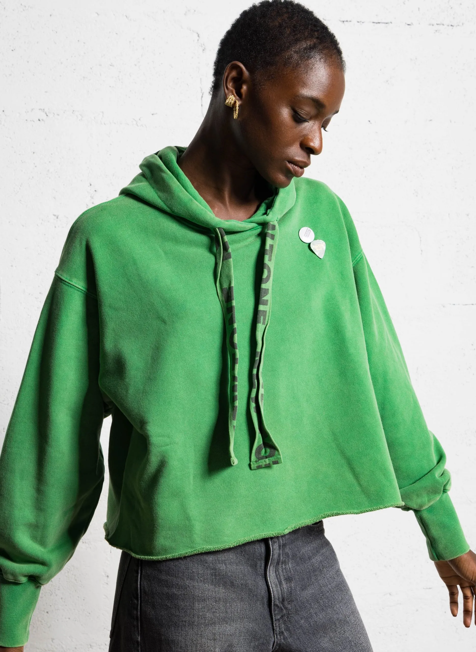 Rundhals-Sweatshirt aus Baumwoll-Mix Grun HOCB