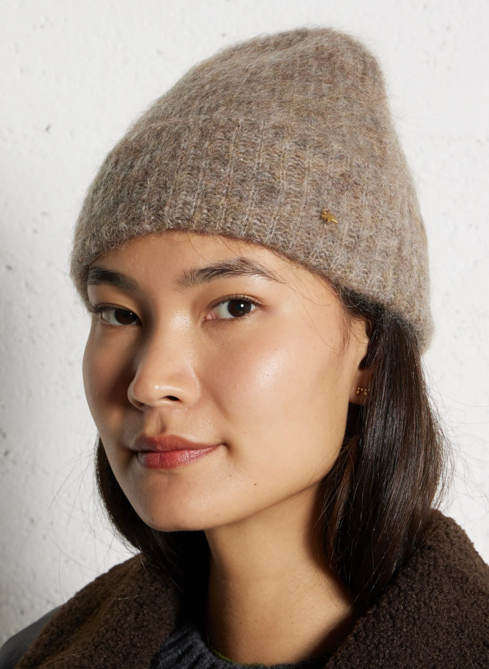 Mütze aus Woll-Mix Beige ALAN