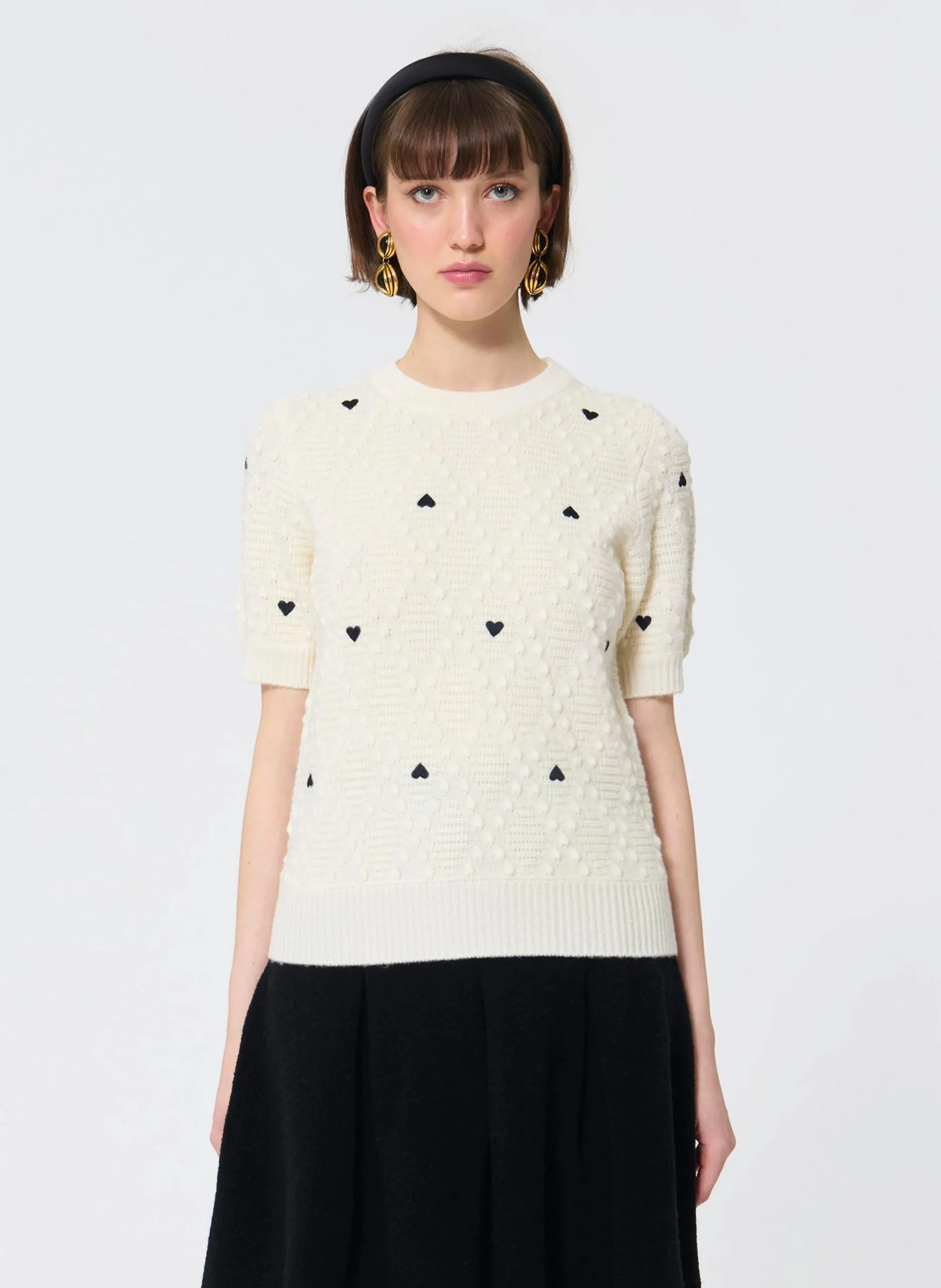 Abidjan - Wollpullover mit Rundhalsausschnitt Beige PERRINE