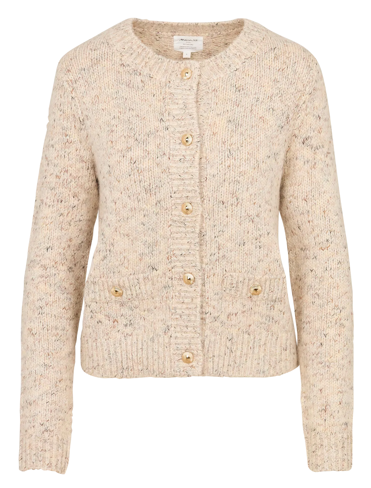 Cardigan mit Rundhalsausschnitt Weiss BALTO