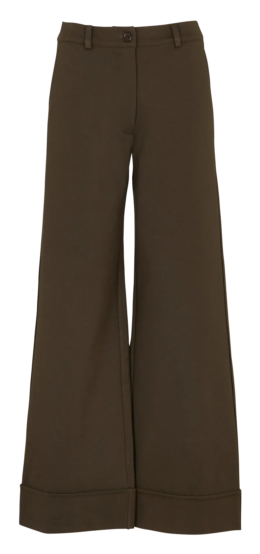 Wide Leg High Waist Stretch Pants Khaki