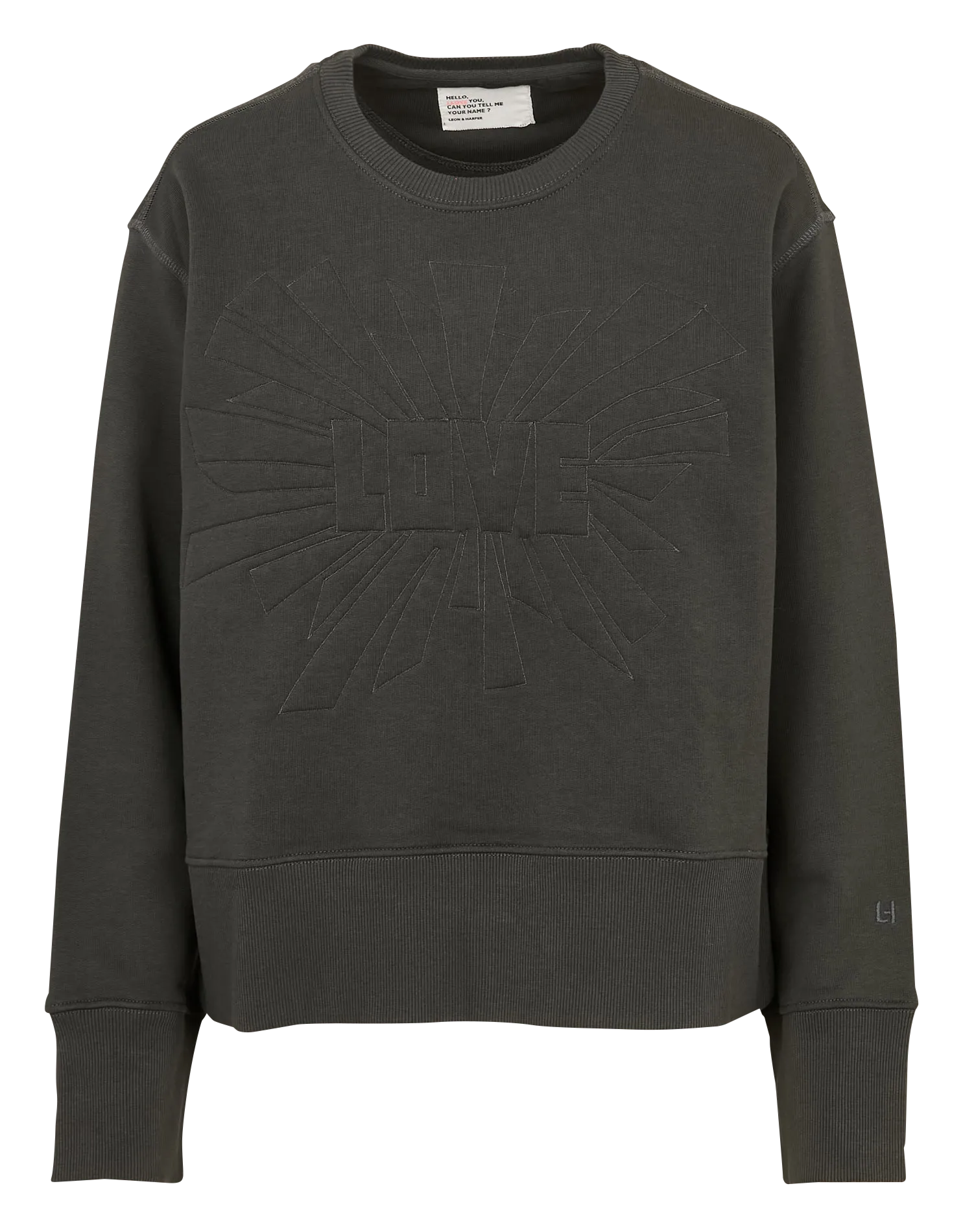 Rundhals-Sweatshirt aus Bio-Baumwoll-Mix Grau SORBET