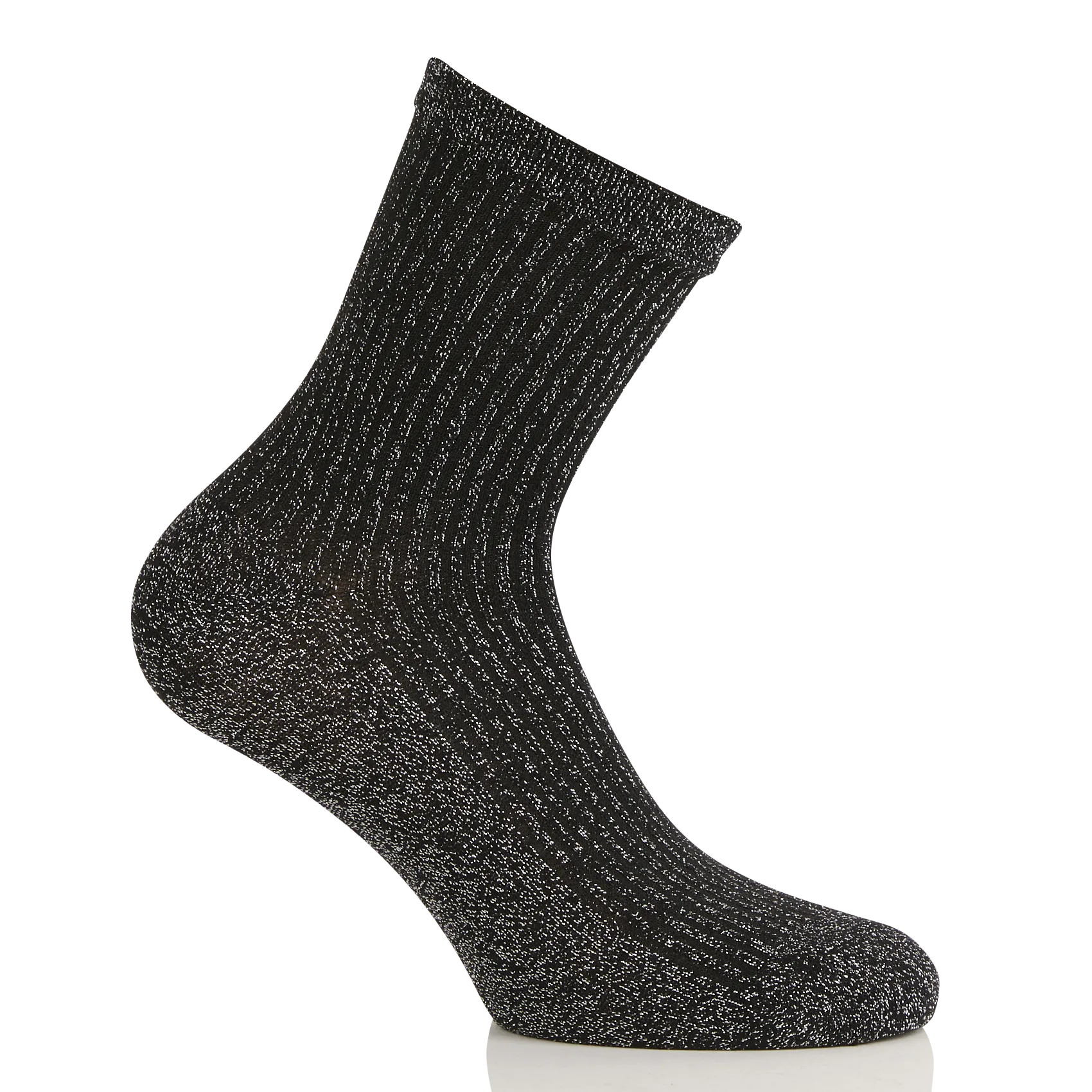 Glitzernde Socken aus Bio-Baumwollmischung Schwarz SEBBY