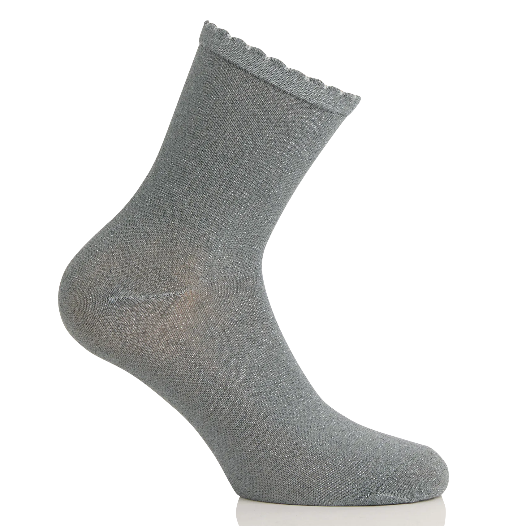 Socken aus Baumwoll-Mix mit Metallic-Garn Grau SEBBY
