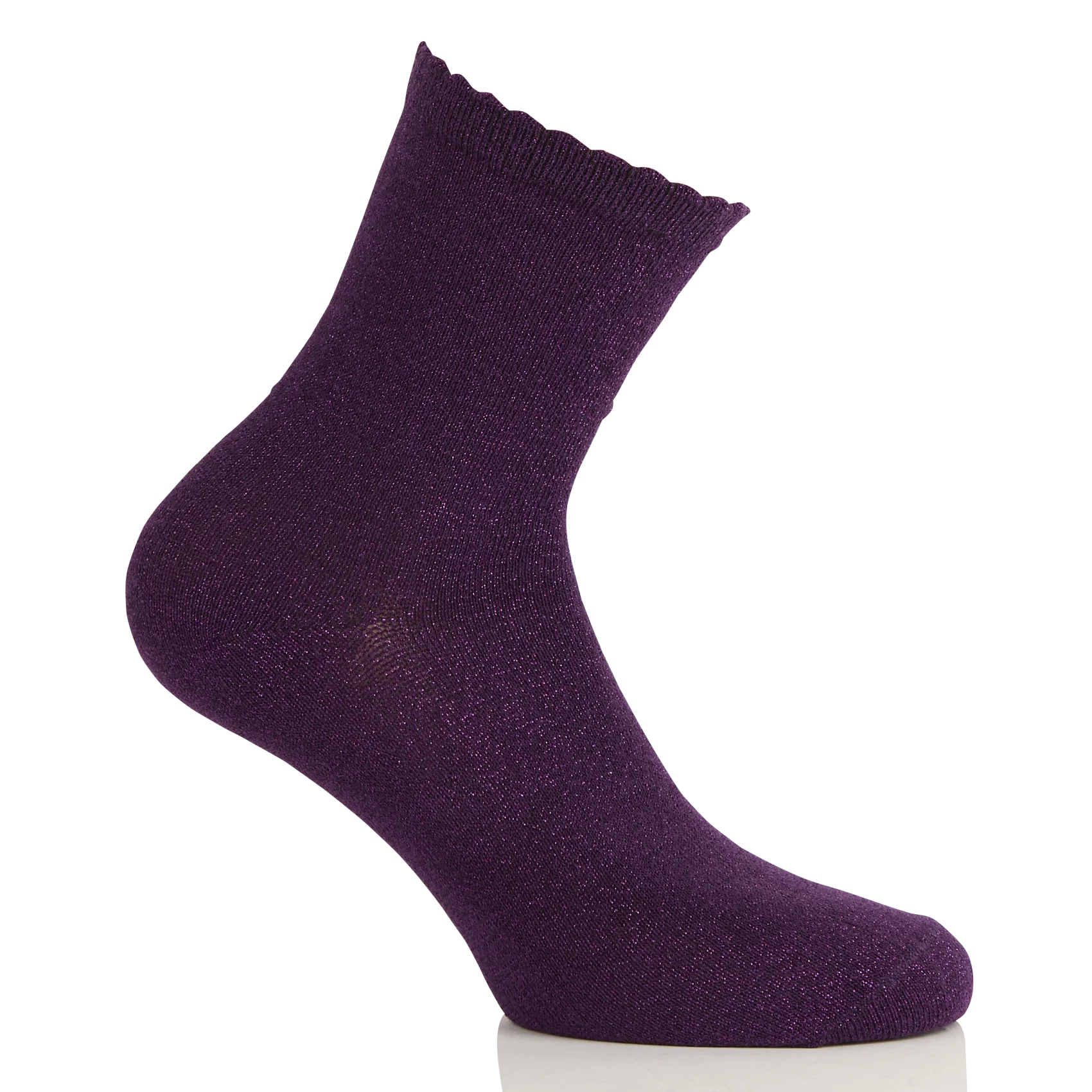 Socken aus Baumwoll-Mix mit Metallic-Garn Violett SEBBY
