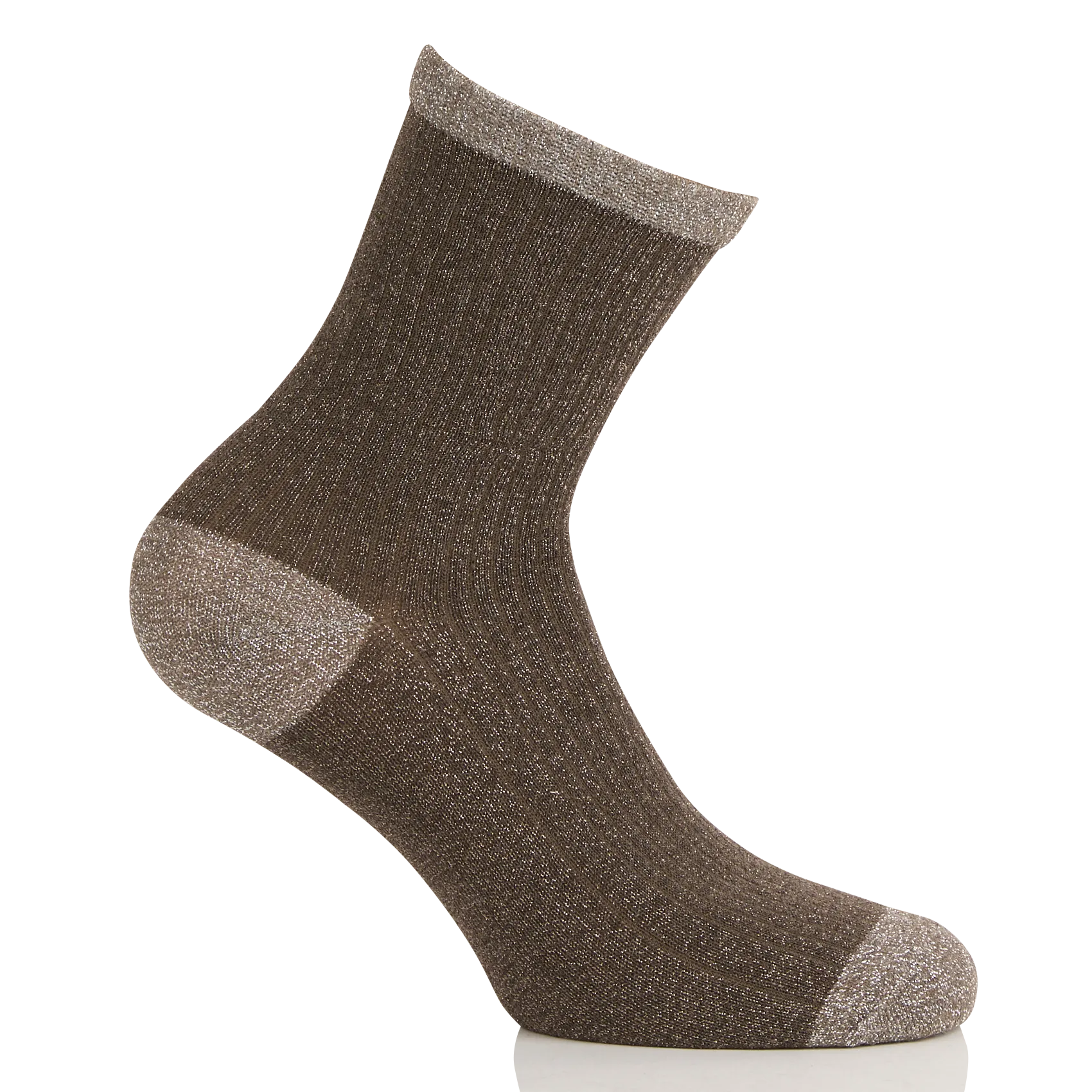 Socken aus metallischen Fasern Braun SEBBY