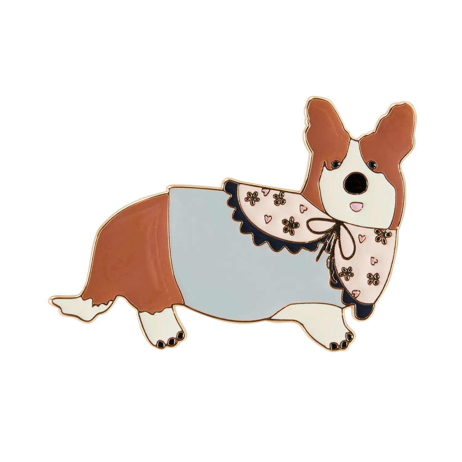 Dekorative Brosche Golden NONO