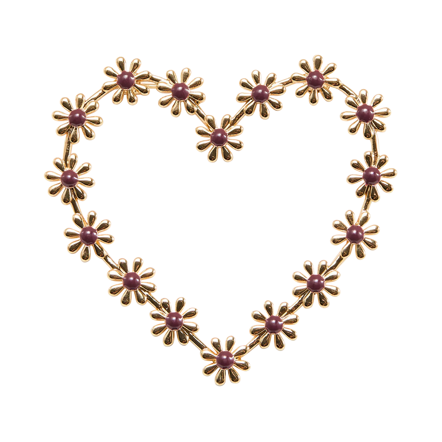 Fantasie Herz Brosche Golden NOLLY