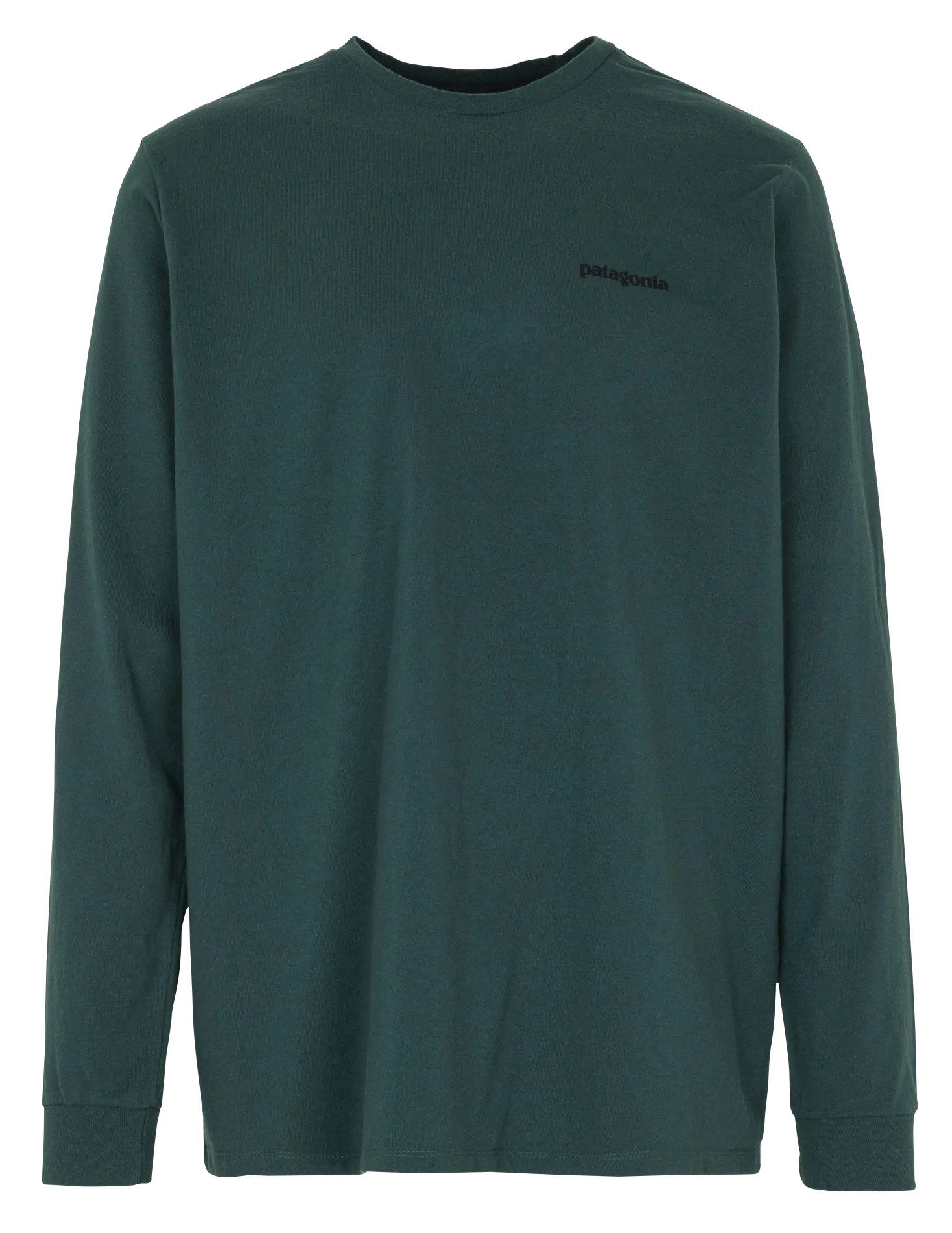 Rundhals-T-Shirt aus recyceltem Baumwoll-Mix mit Siebdruck, Regular Fit Grun