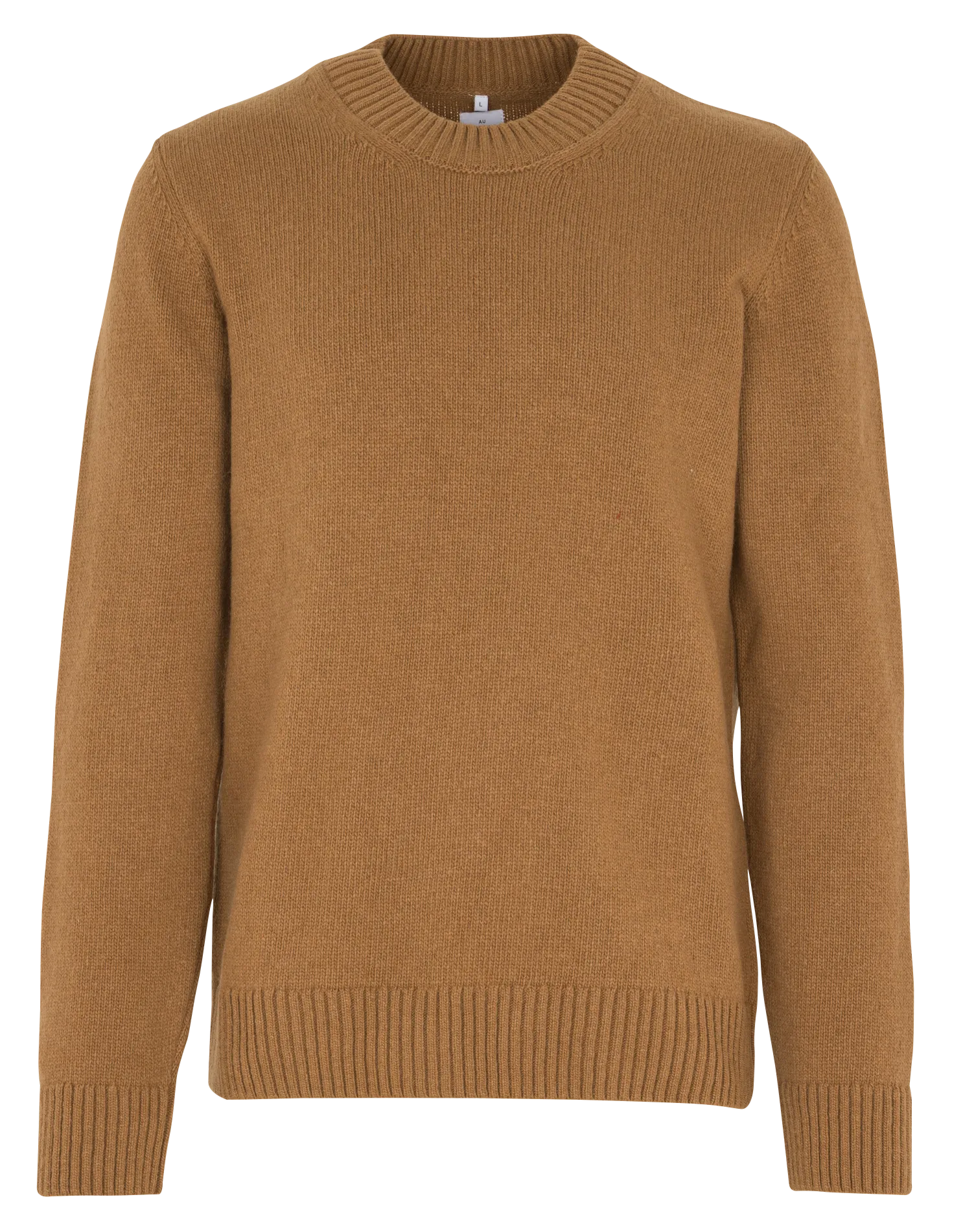 Gerade geschnittener Pullover aus Wollmix mit Rundhalsausschnitt Braun EFIL-O