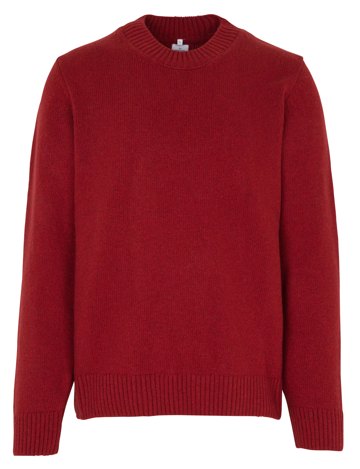 Gerade geschnittener Pullover aus Wollmix mit Rundhalsausschnitt Rot EFIL-O