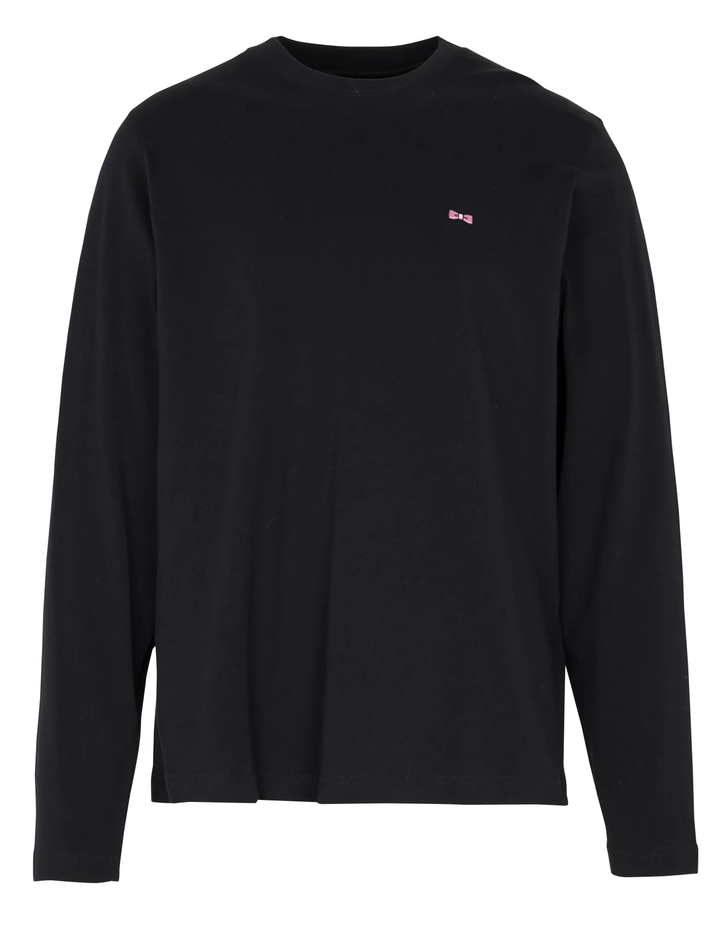 Gerade geschnittenes T-Shirt aus Baumwolle mit Stickerei Schwarz