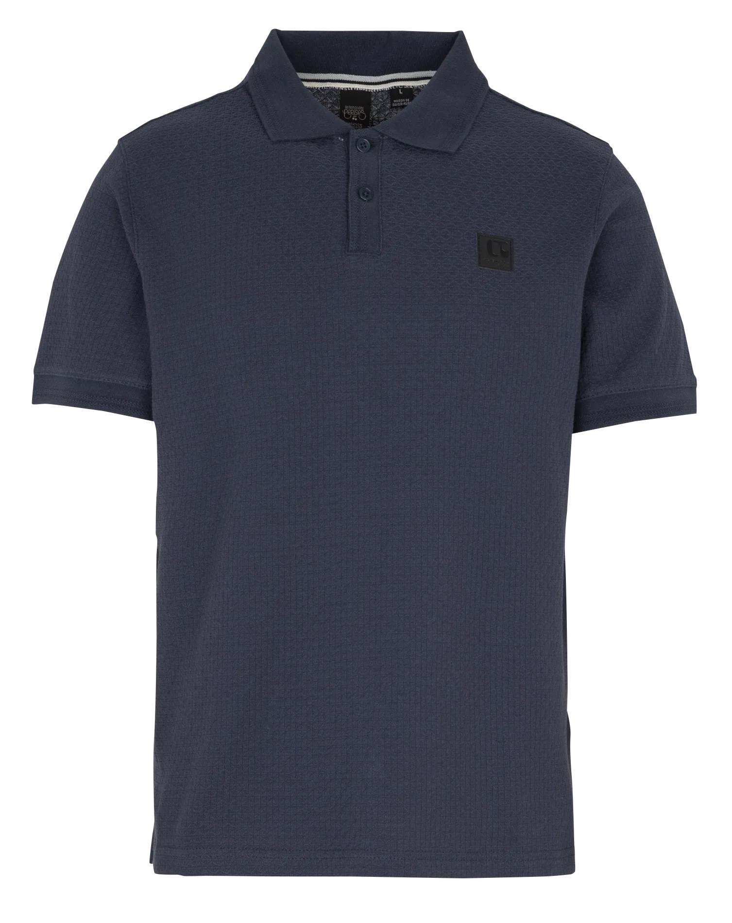 Poloshirt mit kurzen Ärmeln und Jacquardmuster aus Baumwolle Weiss ARIEL