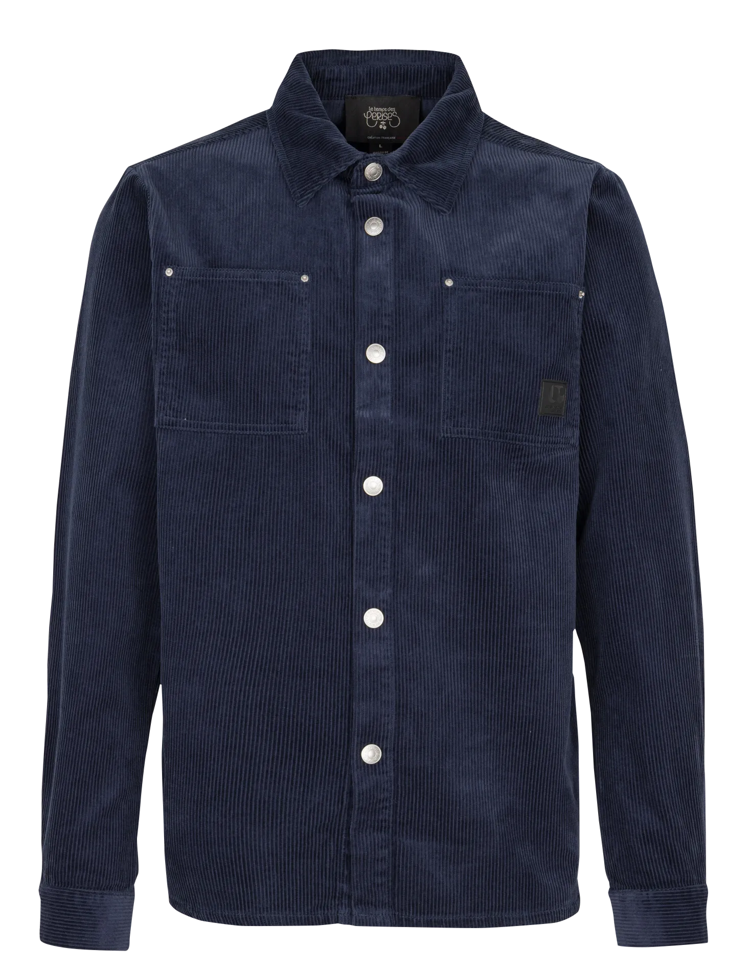 Gerade geschnittenes Cordhemd Blau MAGE