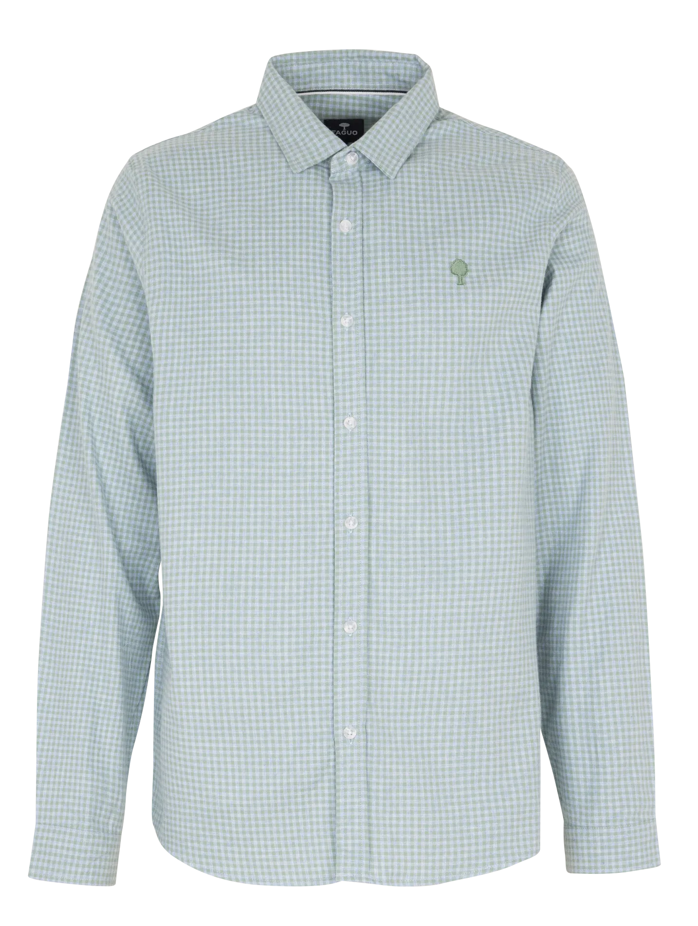 Gerade geschnittenes Karohemd aus Baumwolle mit klassischem Kragen Grun IRATY