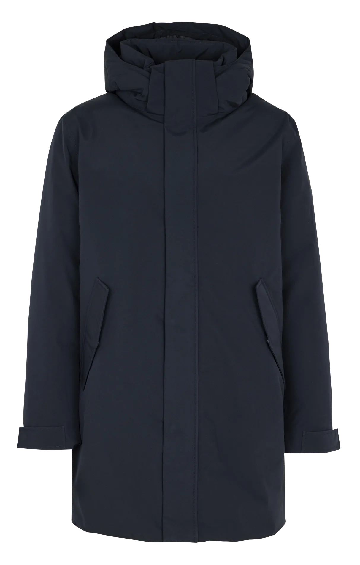 Wasserdichter Parka mit Stehkragen Blau