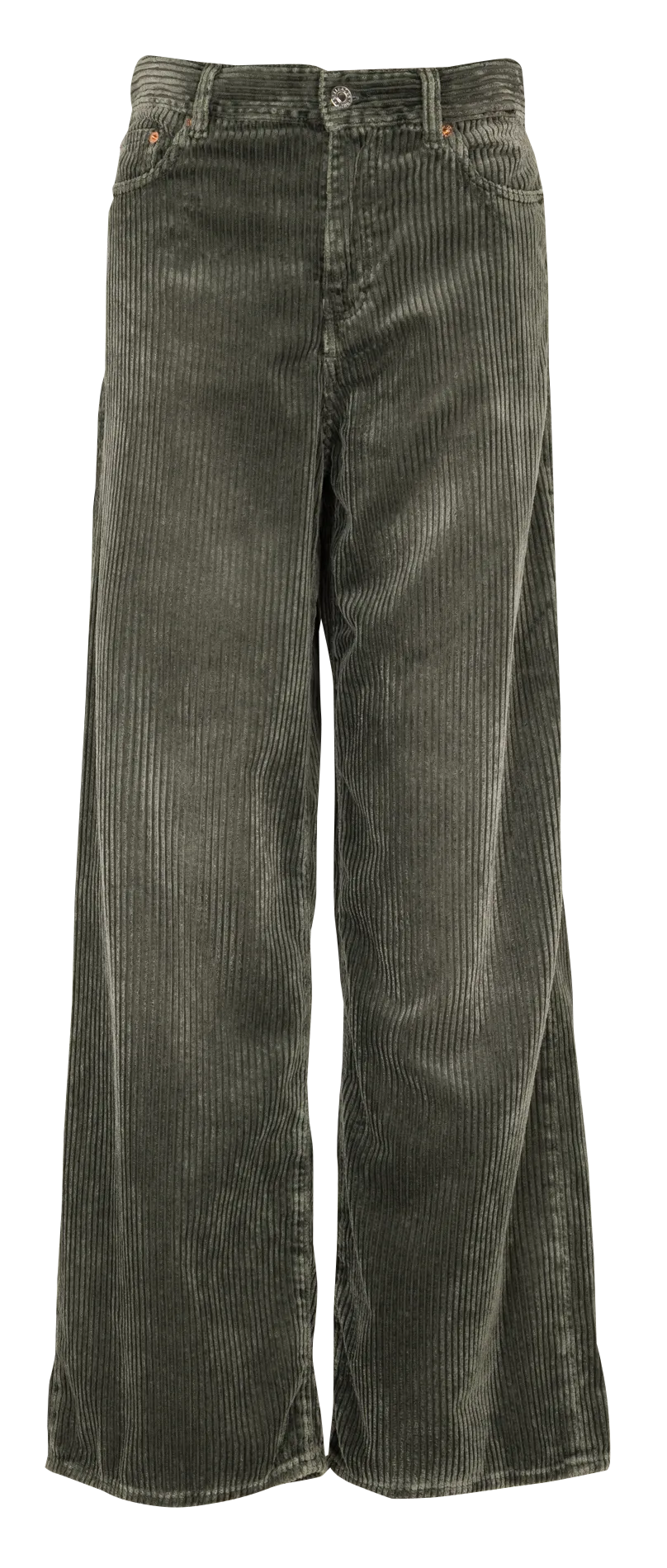 Weite Hose aus Baumwoll-Mix mit hohem Bund Khaki PARTHE