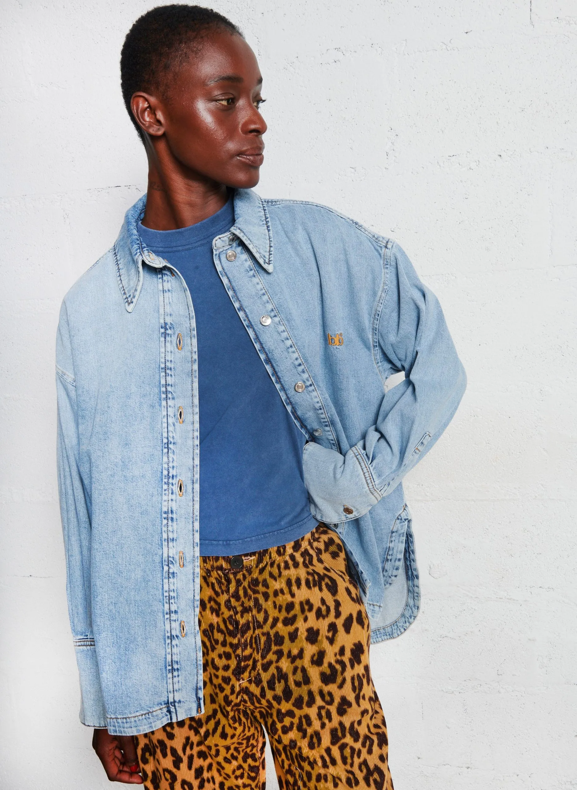 Denim-Hemdjacke Blau GLORY