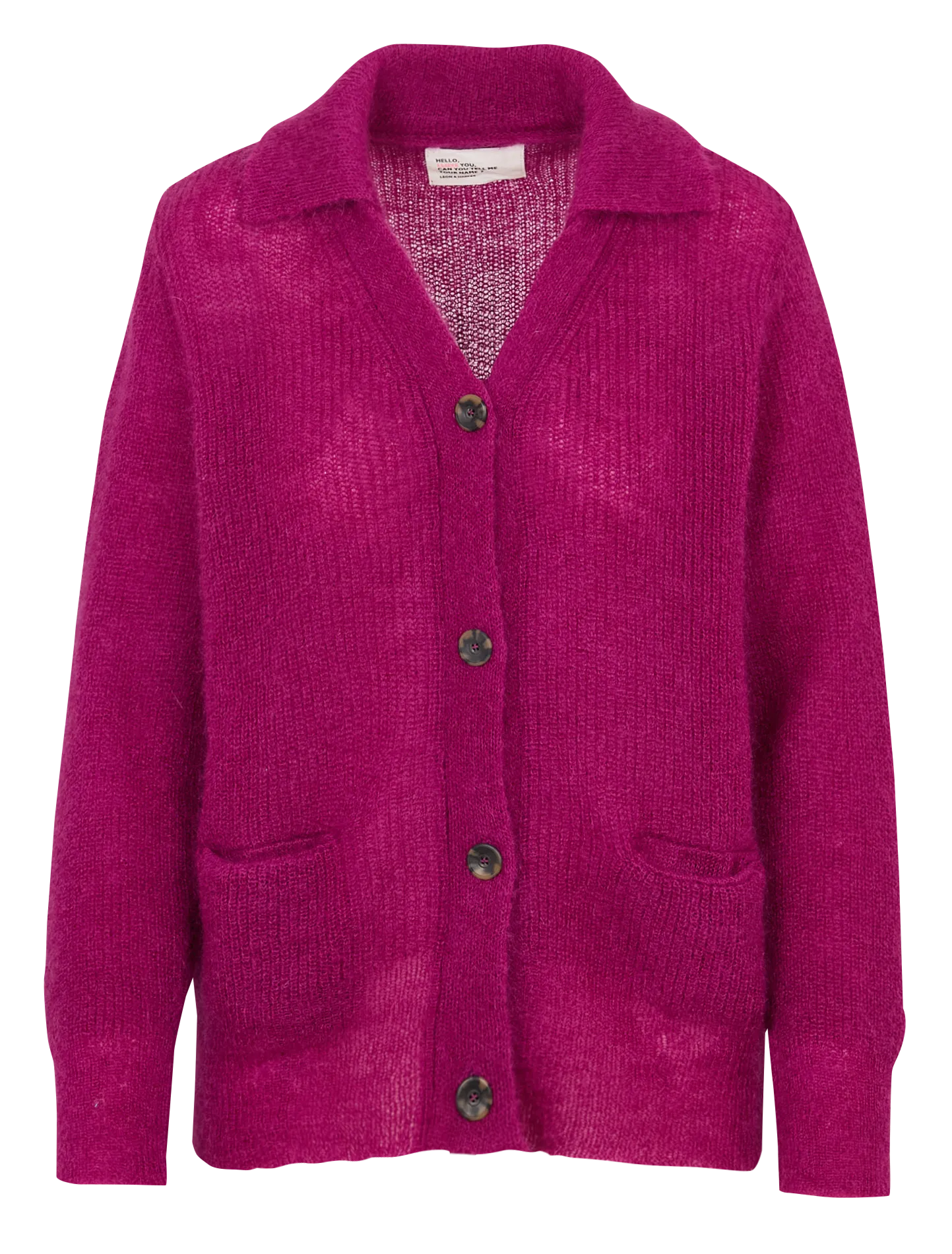 Cardigan aus Wollmix mit klassischem Kragen Rosa MARLOUP