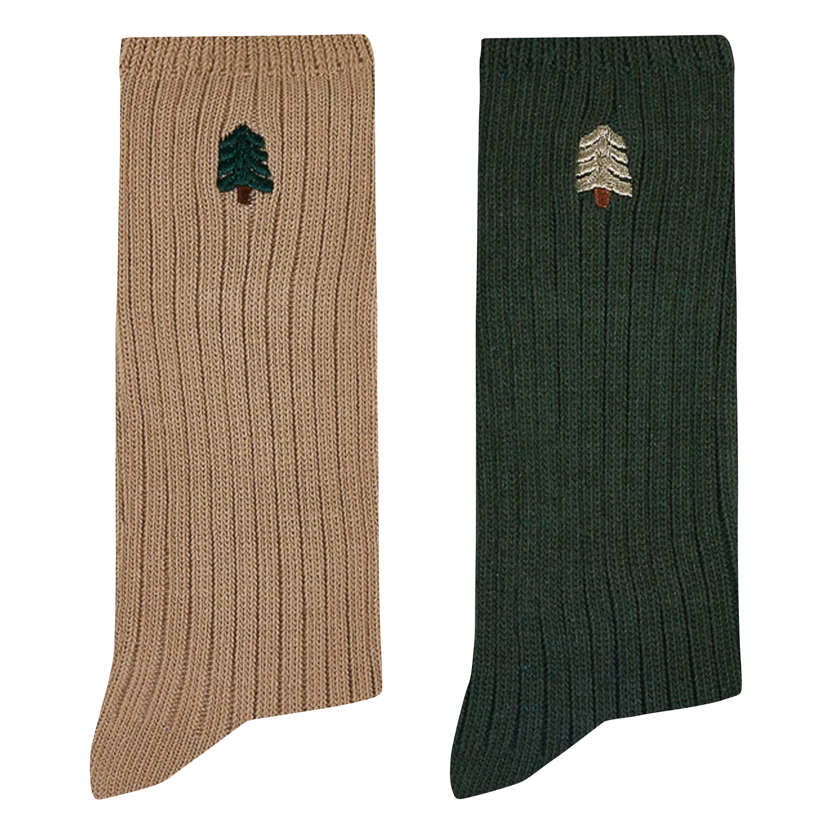 Baumwollsocken mit Logo Grun