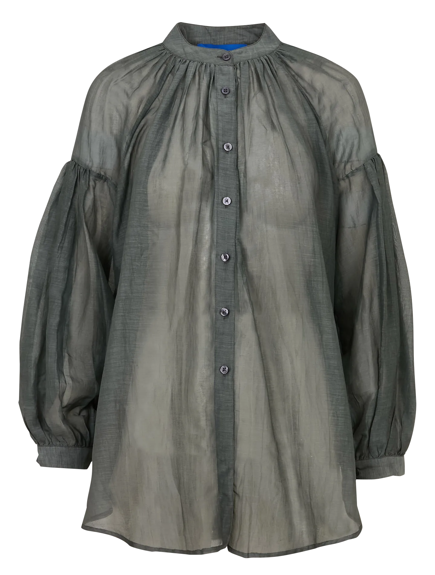 Weite Bluse aus Baumwolle und Seide Grau CULTURE