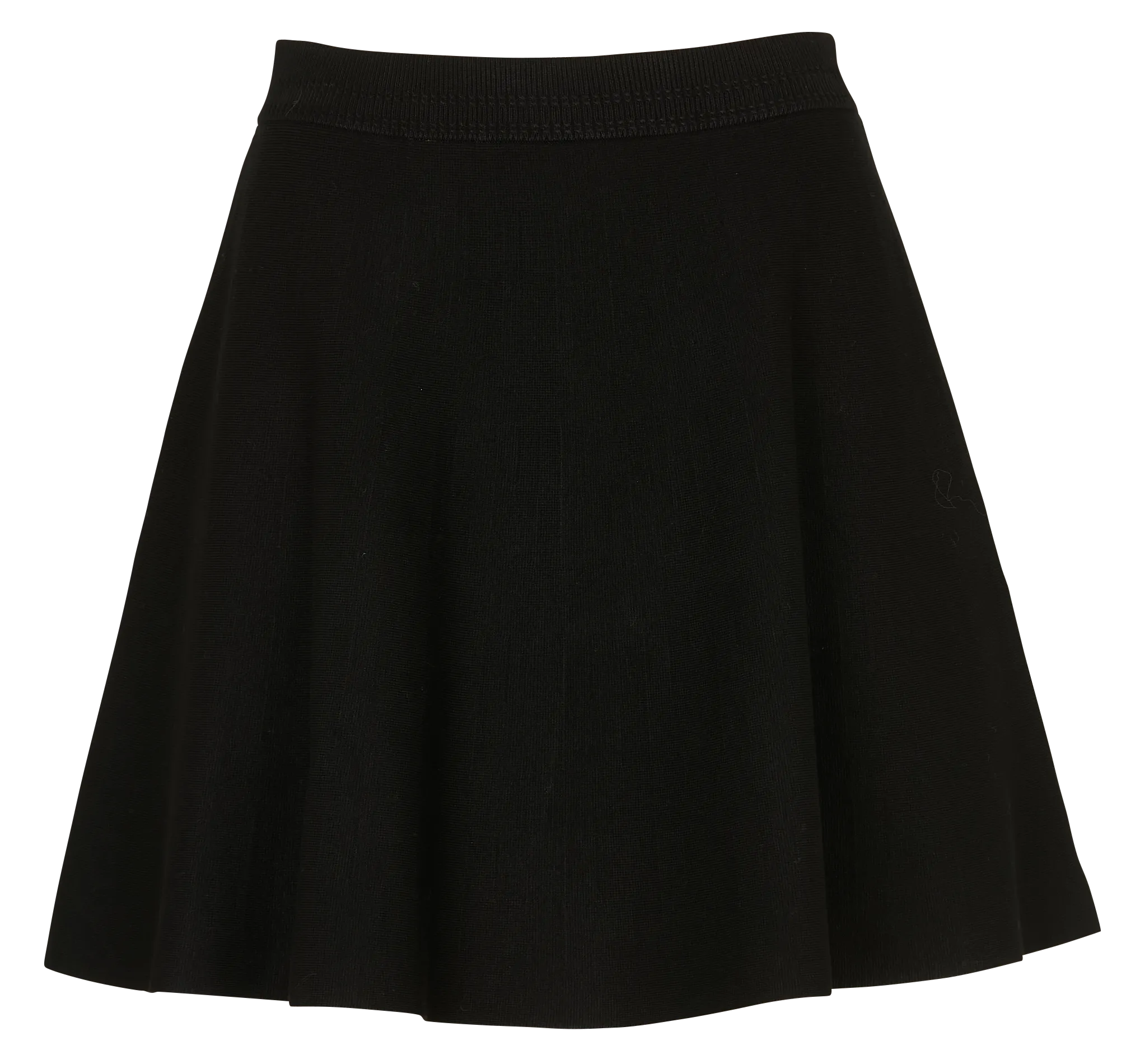 Kurzer, ausgestellter Strickrock Schwarz JULIE